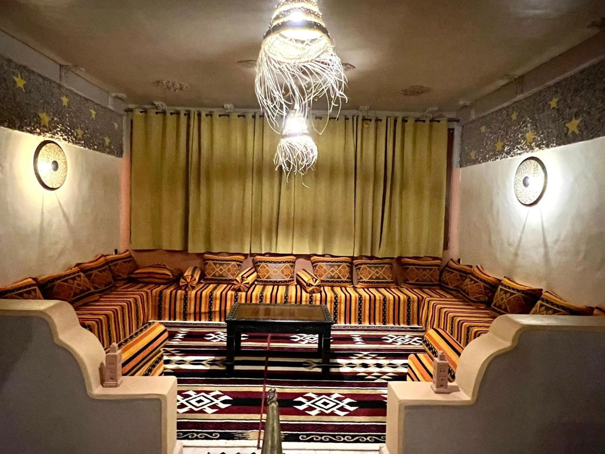 Seating area in Riad Merzouga Dunes