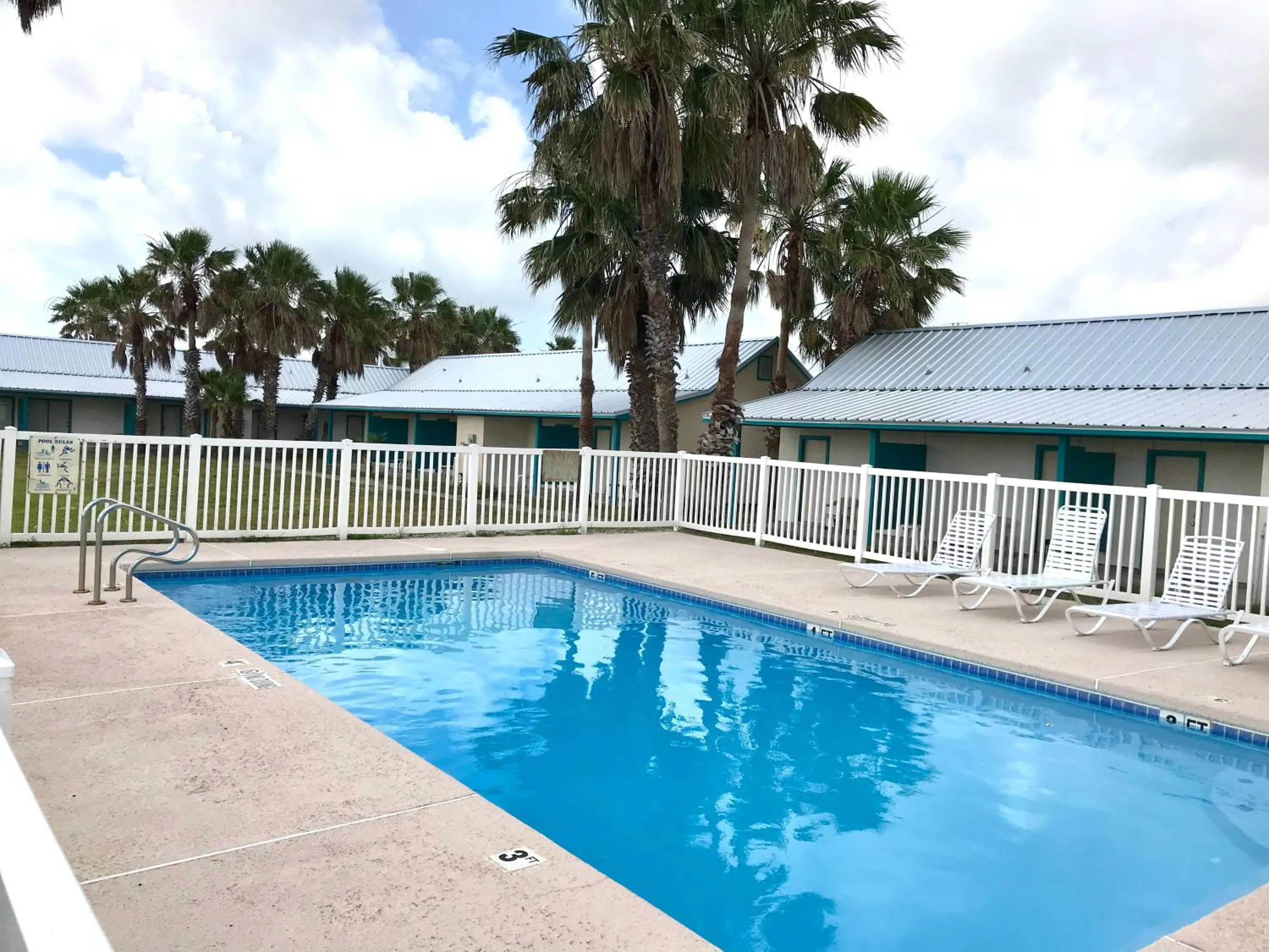 Pool view in captain's quarters