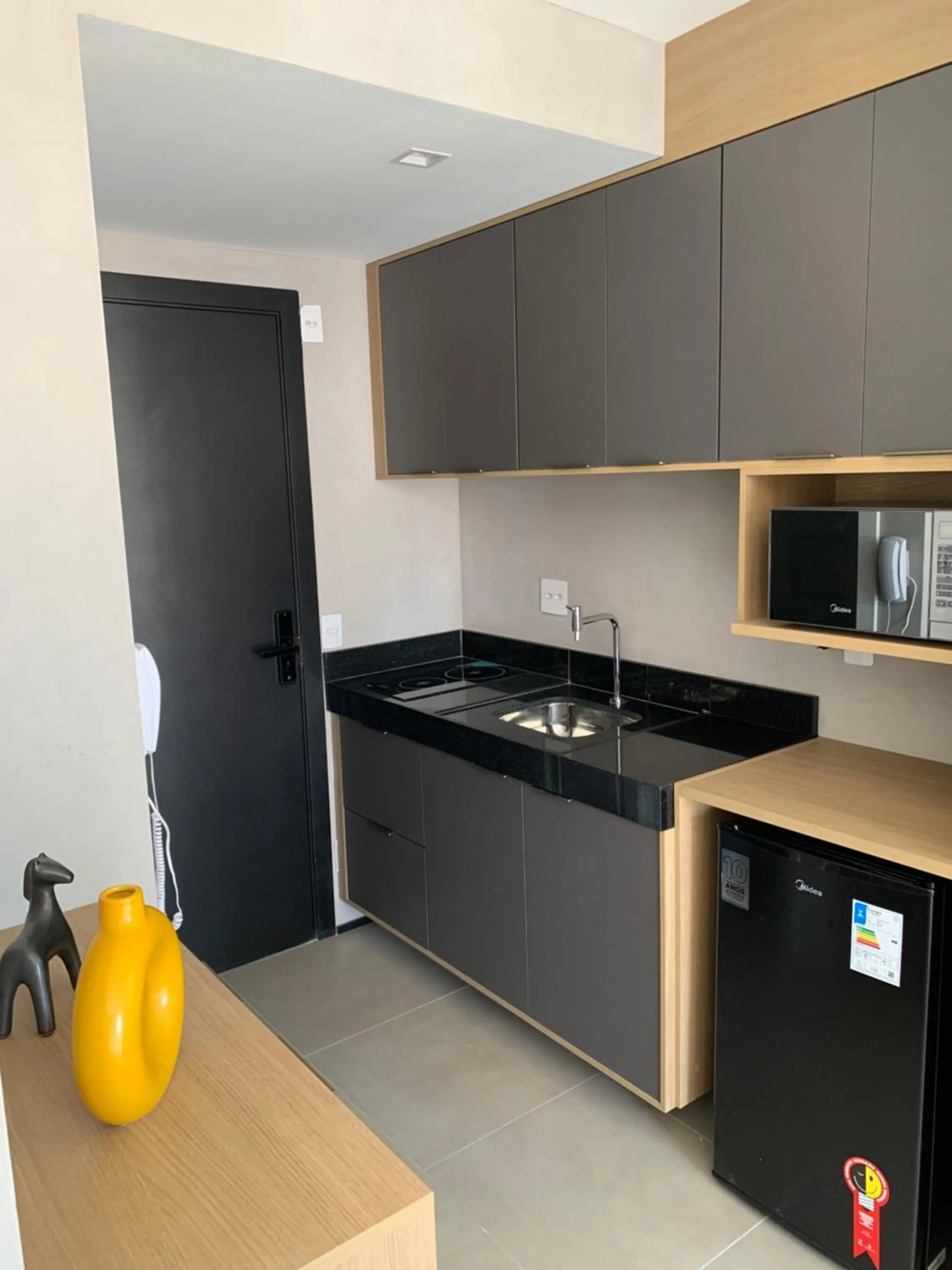 Kitchen or kitchenette in Studio ao lado do Shopping Ibirapuera
