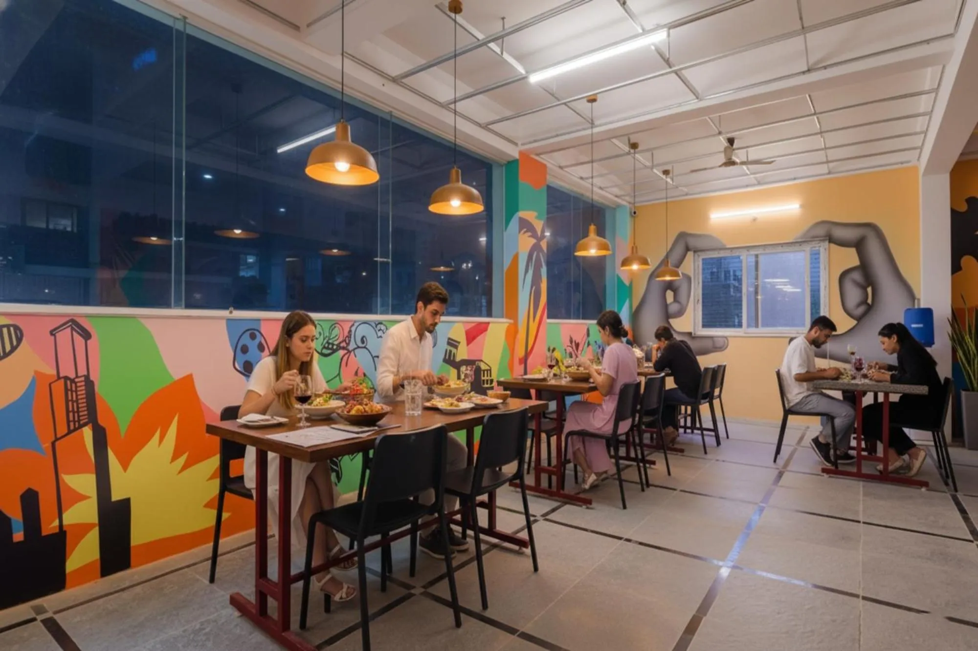 Restaurant/places to eat in FabHotel Broholic Suites - Nr US Consulate, Financial District