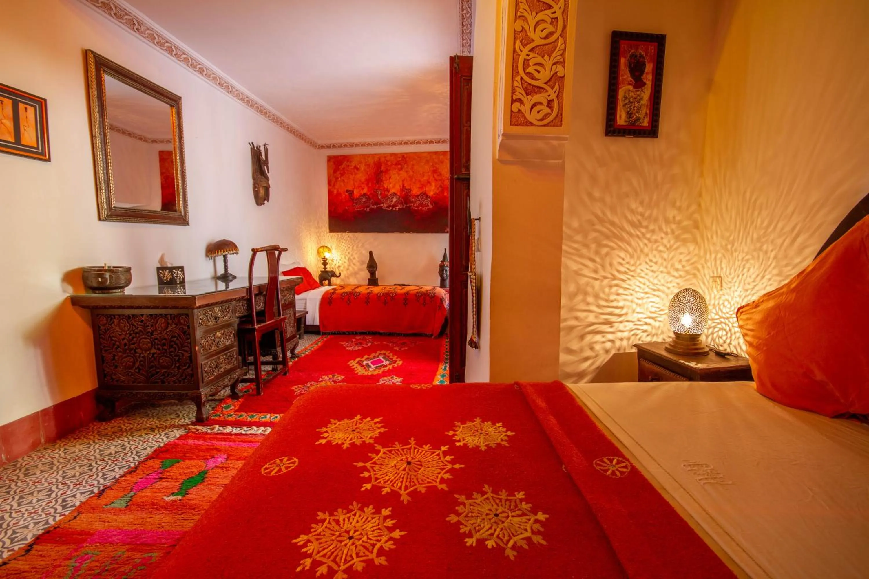 Bed in Riad Dombaraka