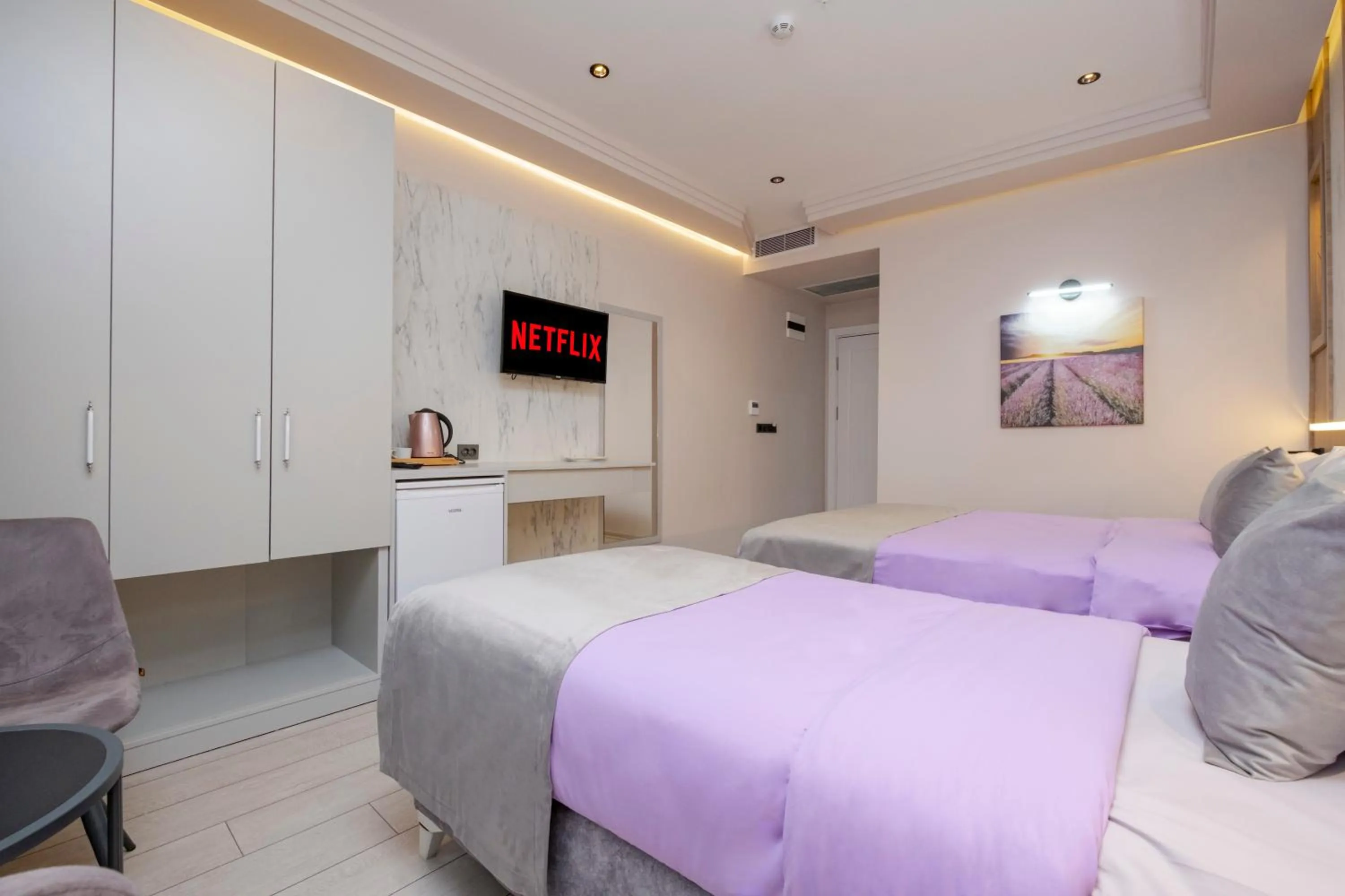 TV and multimedia, Bed in Lavender Airport Hotel