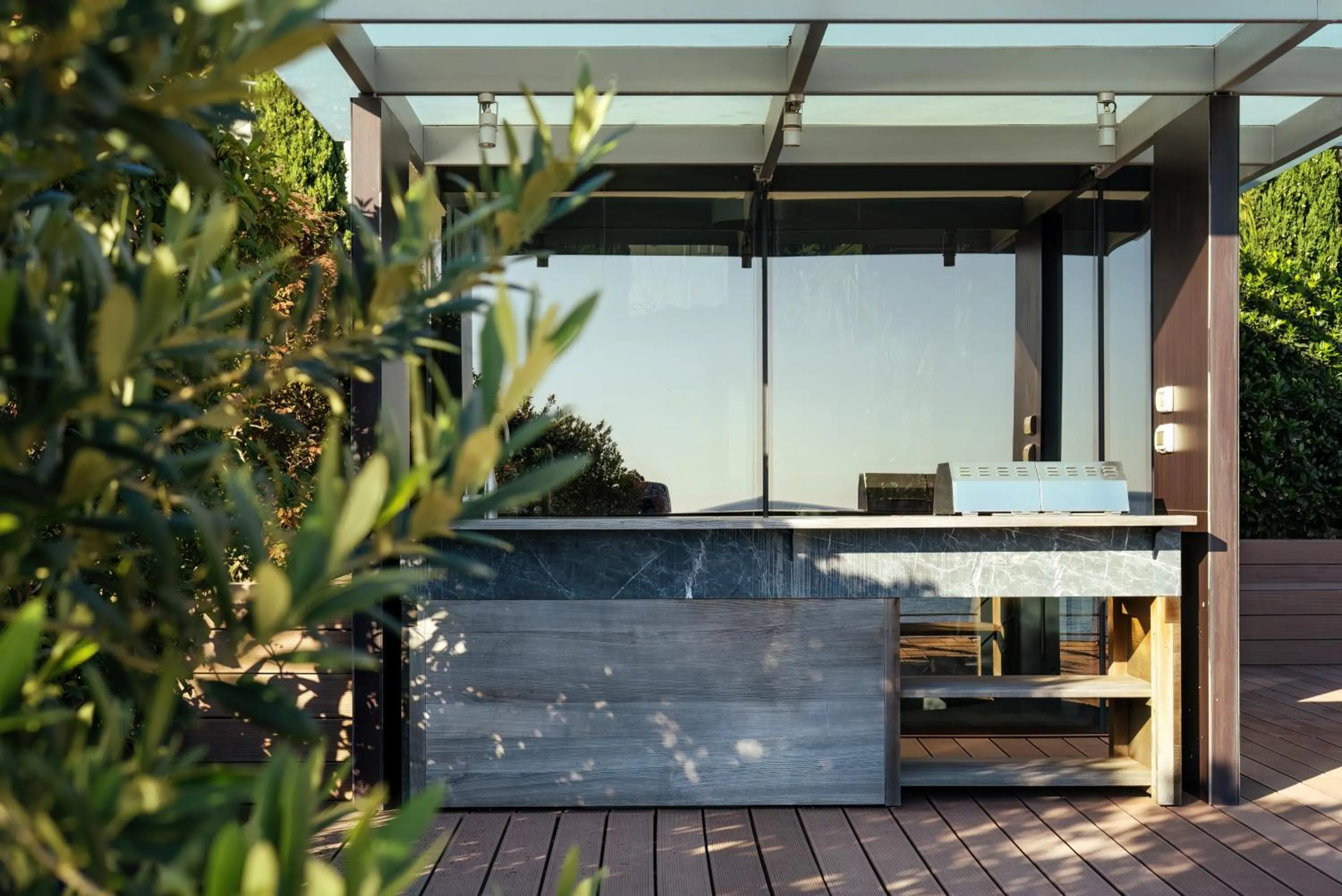 BBQ facilities in Luxury Waterfront Villa at Dukly Gardens