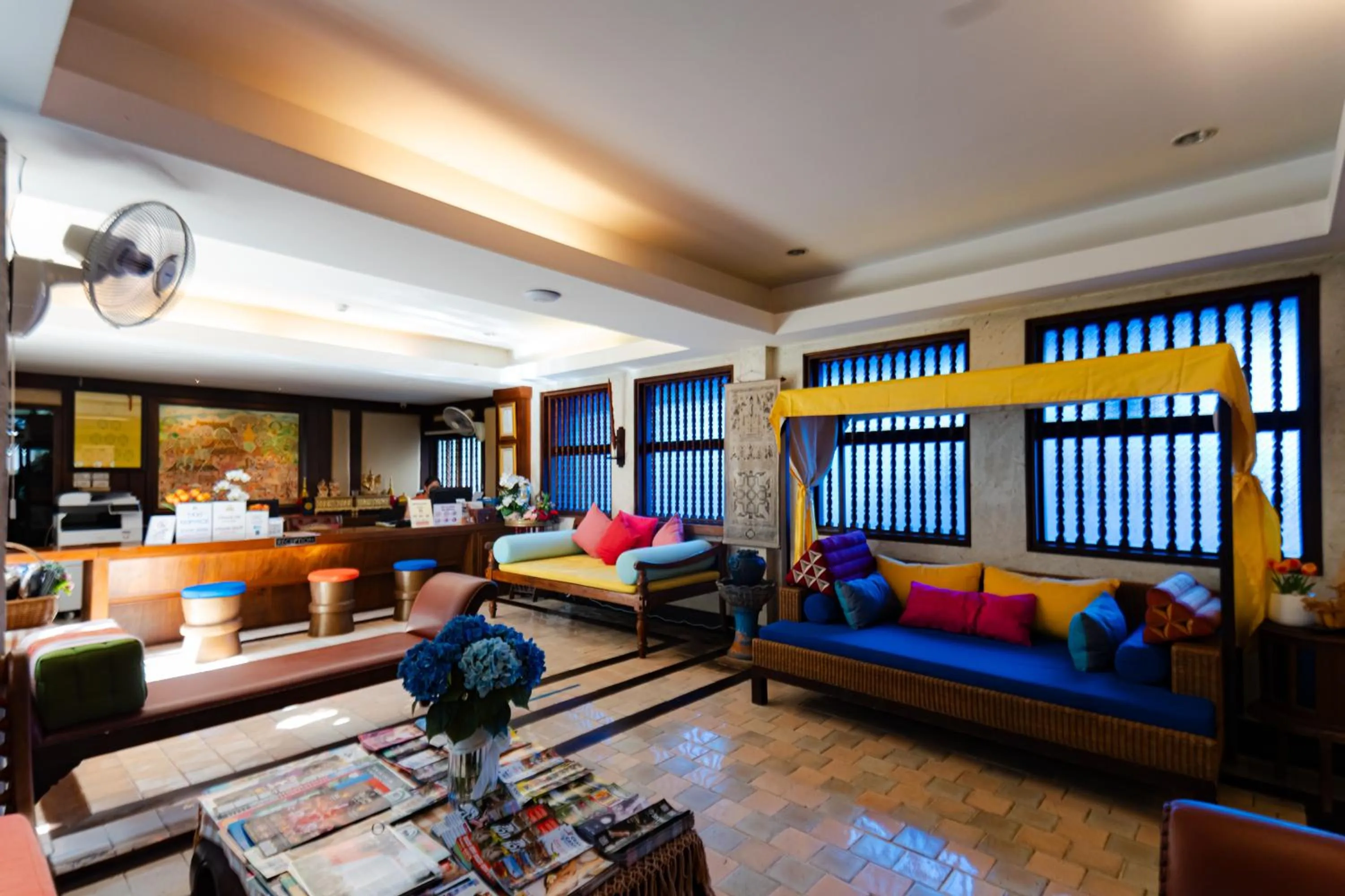 Lobby or reception, Bed in Viang Thapae Resort