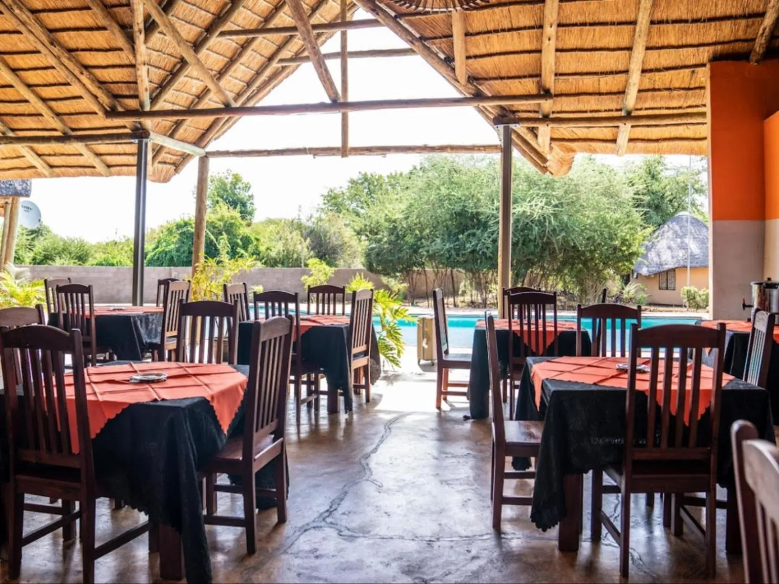 Dining area in Nkanga Hotel