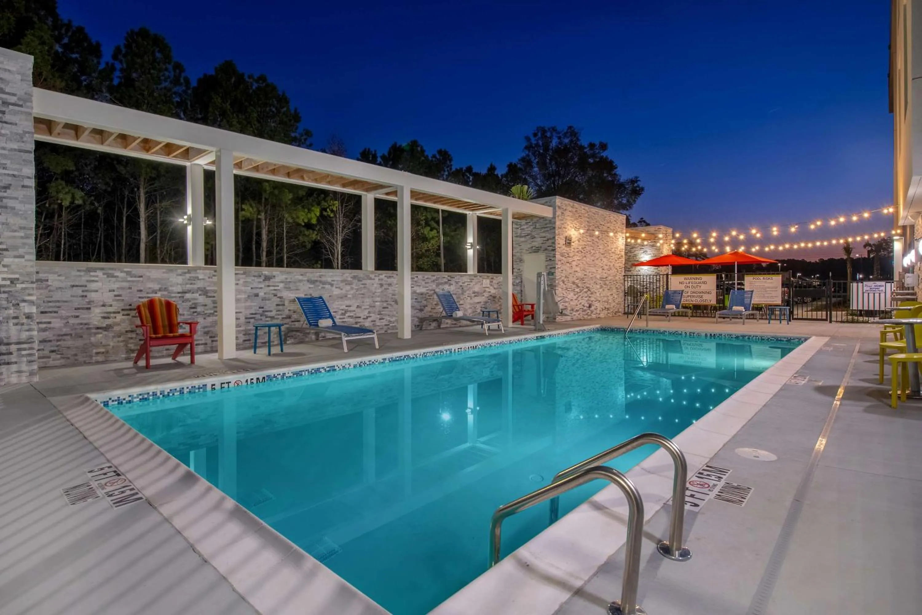 Pool view in Home2 Suites By Hilton Savannah I95 North
