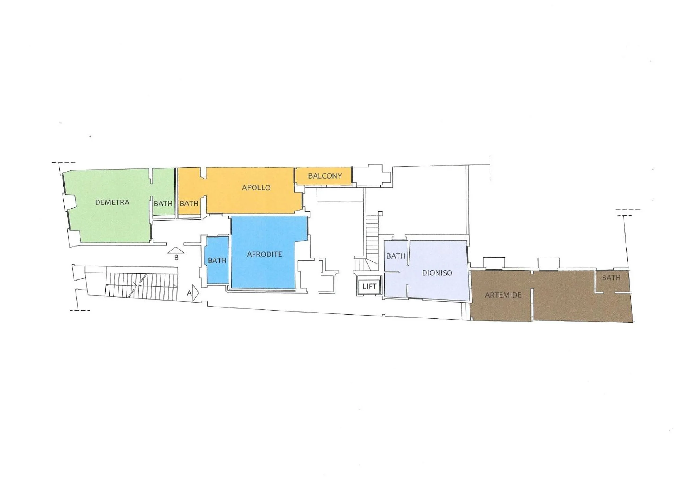 Floor plan in B&B Beatrice