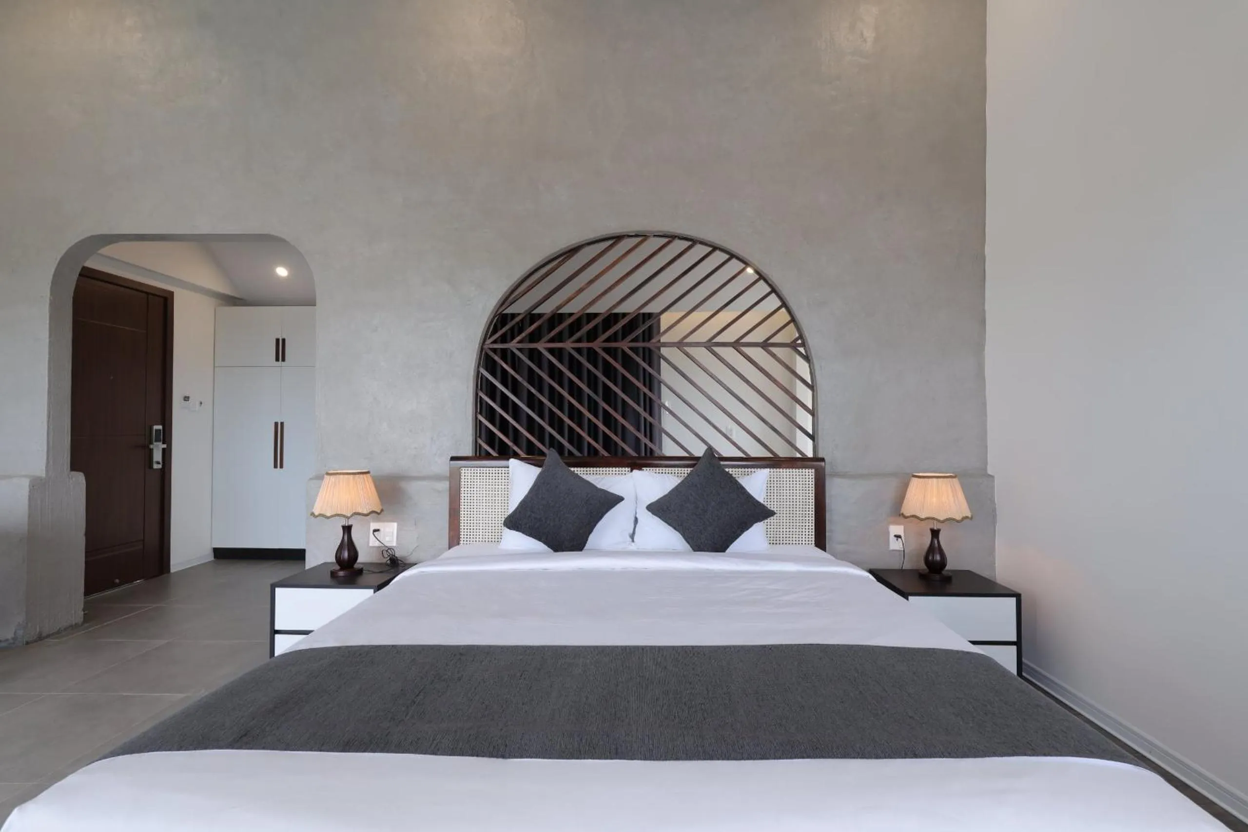 Bed in Charm Champion Villa Hoian