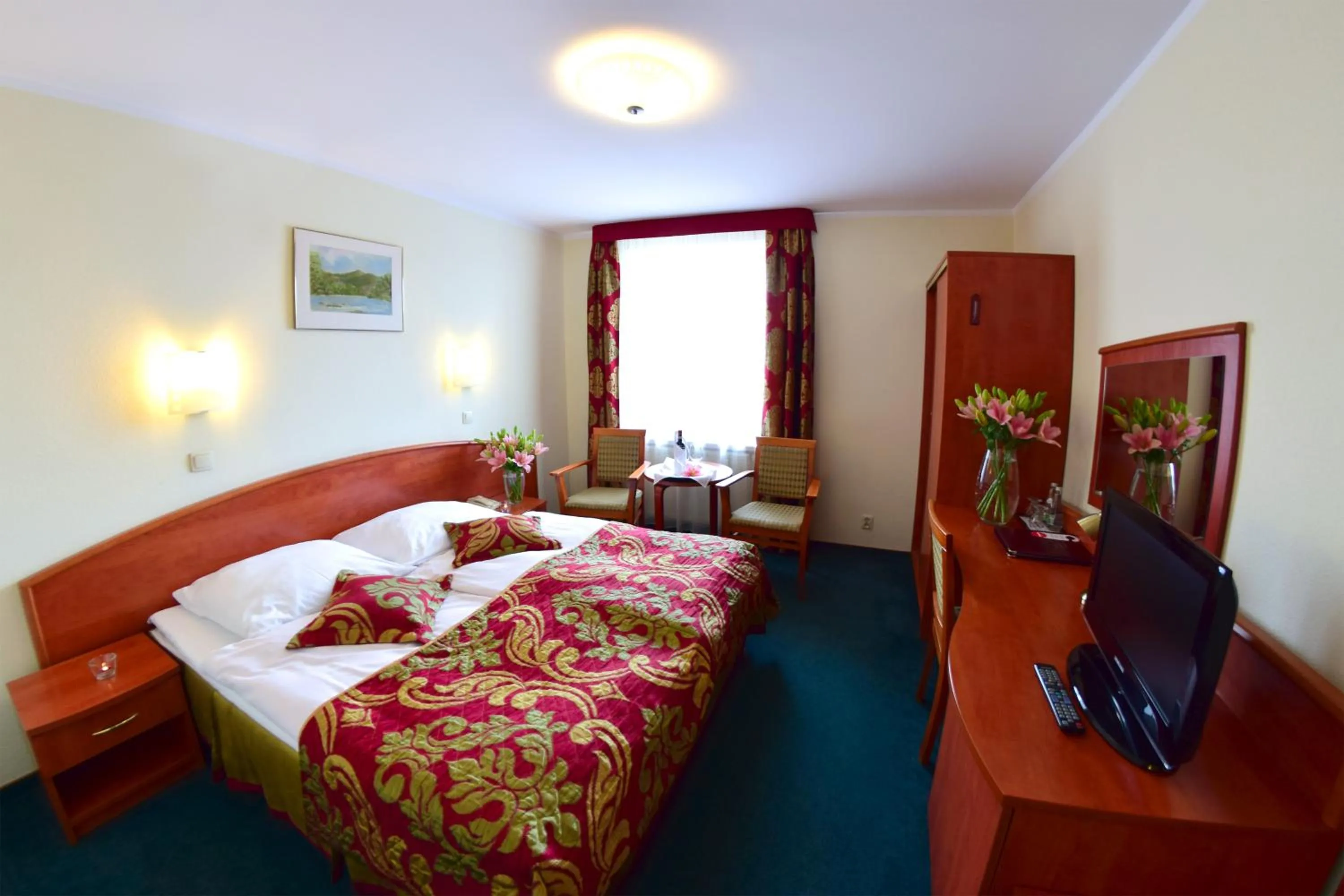 Bed in Hotel Panorama Nowy Sącz