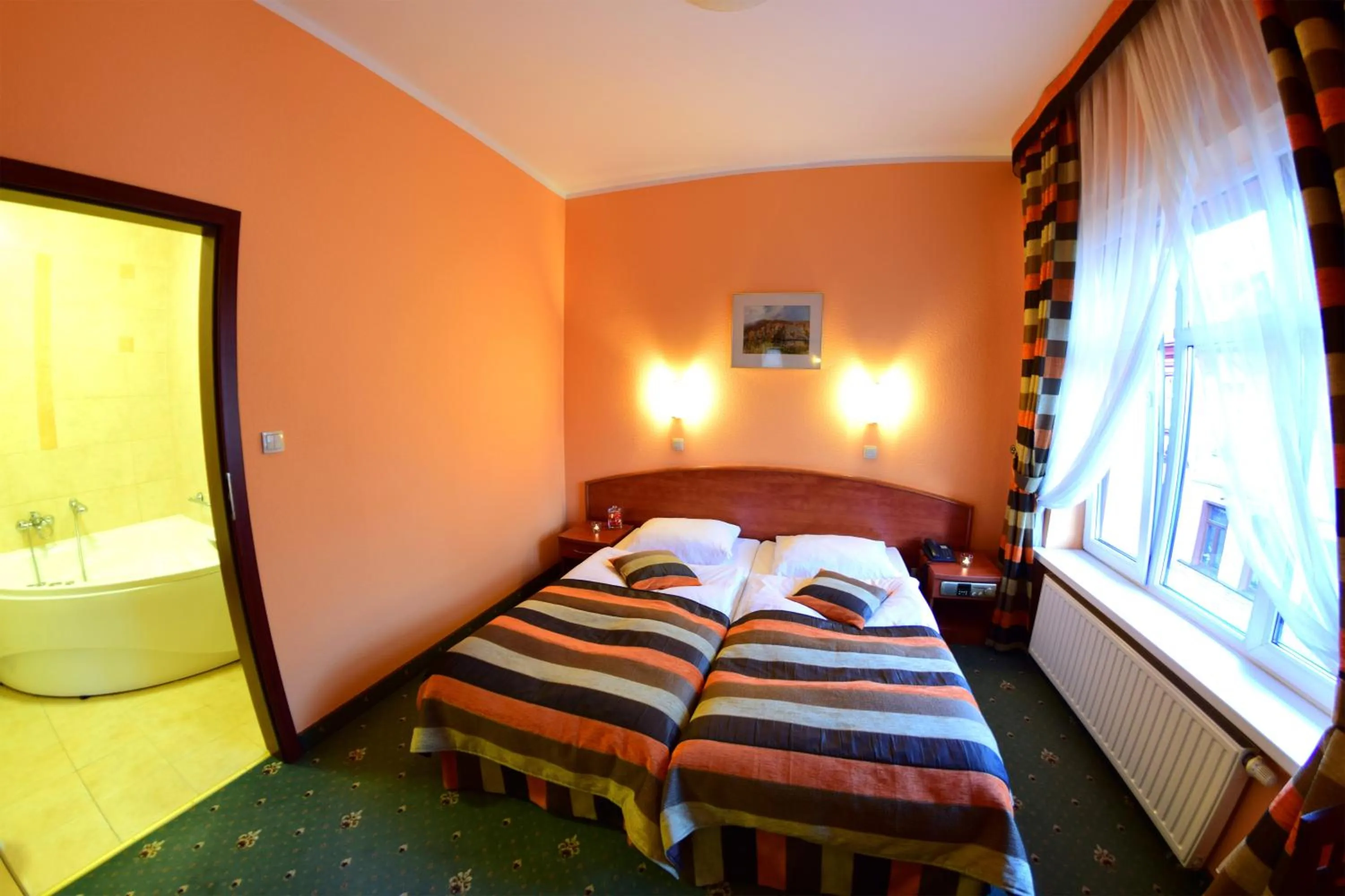 Bed in Hotel Panorama Nowy Sącz