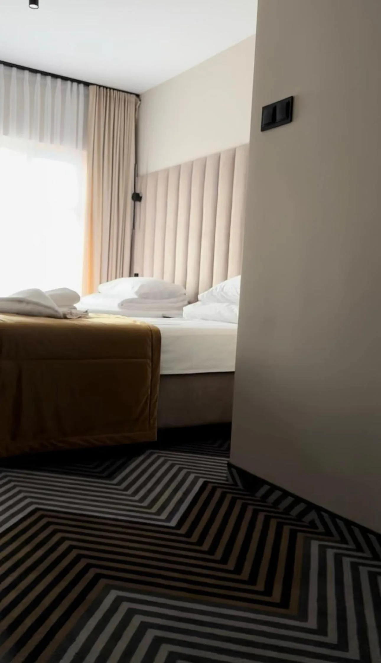 Bed in Hotel Panorama Nowy Sącz