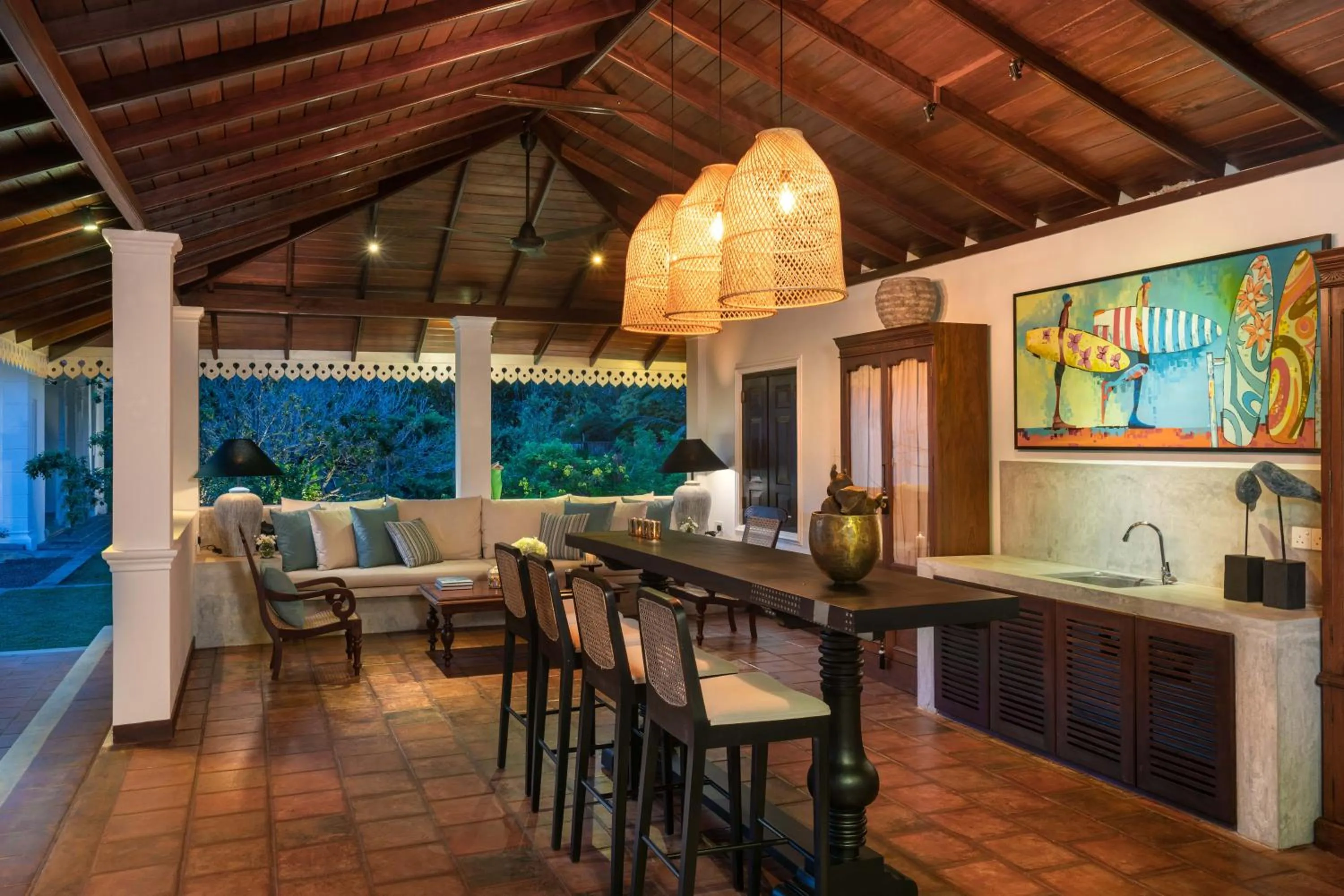 Pool view in Ceylo Villas