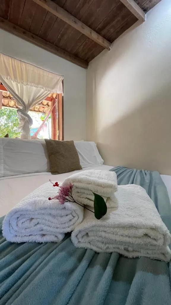 Bed in Bangalôs da Aldeia Caraiva