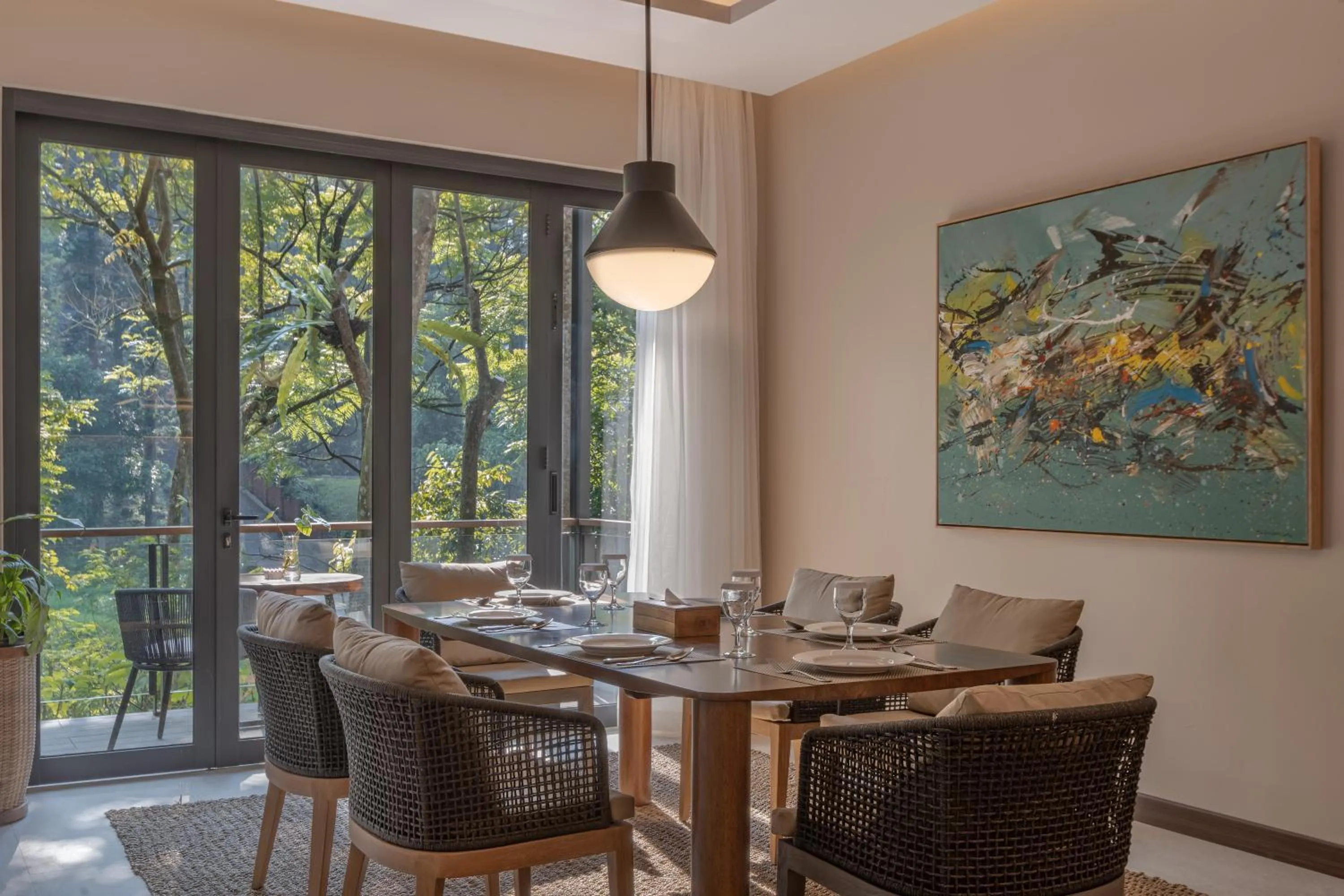 Dining area in Plataran Puncak Residences