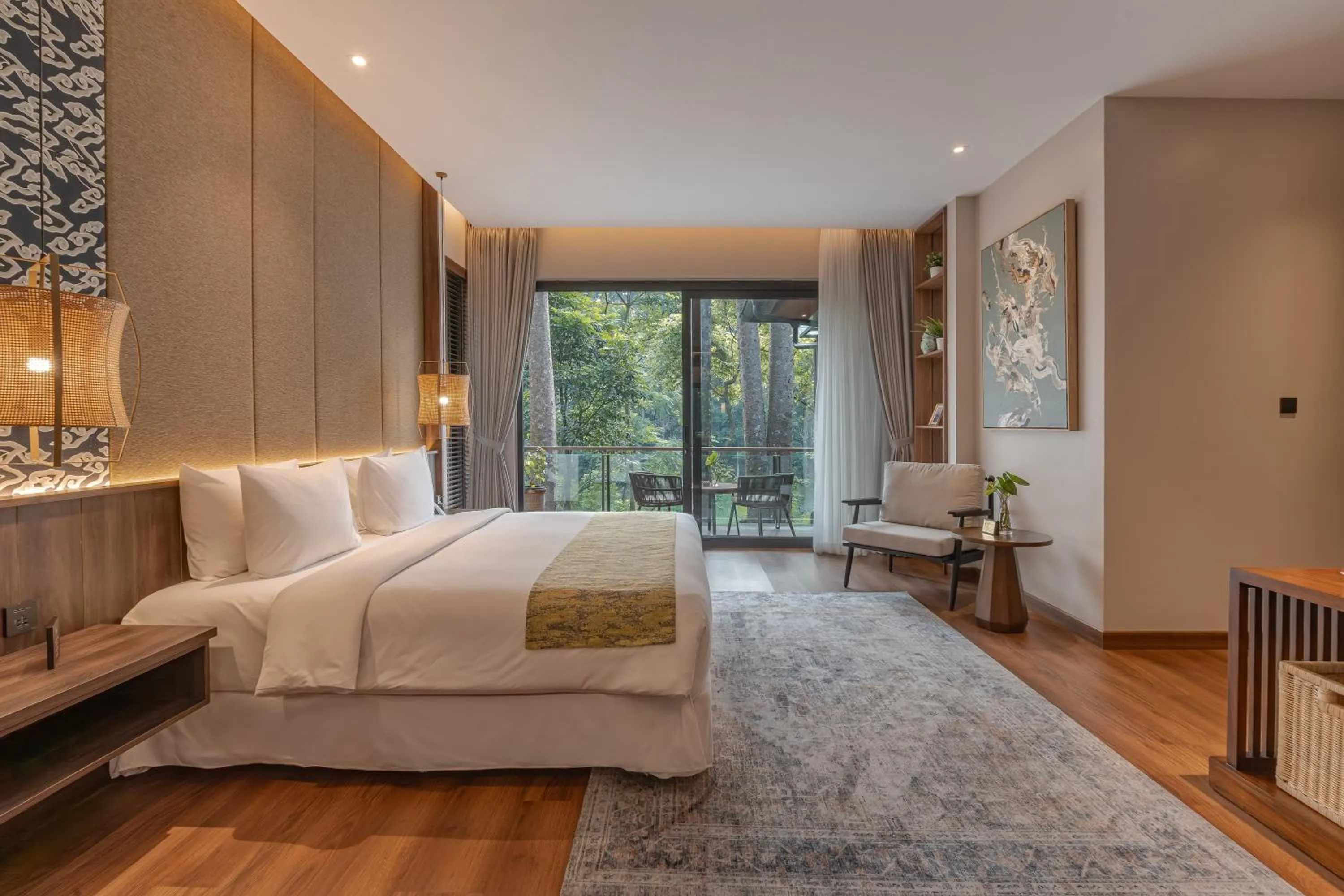 Bed in Plataran Puncak Residences