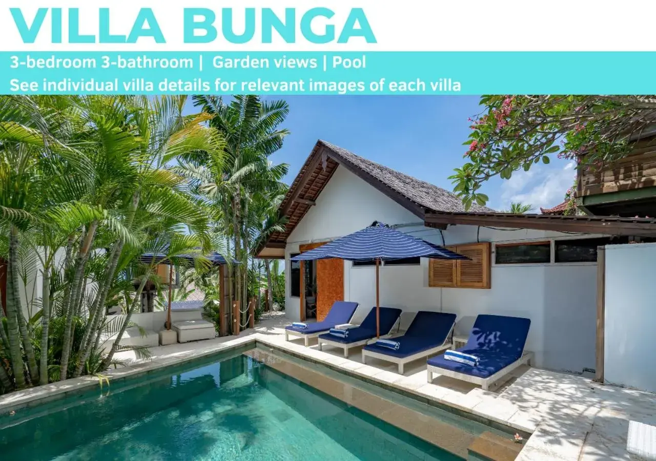 Villa Bunga - Three Bedroom Villa with Private Pool and Garden View in Aqua Nusa - Luxury Lembongan Villas Villa Bunga - Three Bedroom Villa with Private Pool and Garden View in Aqua Nusa - Luxury Lembongan Villas