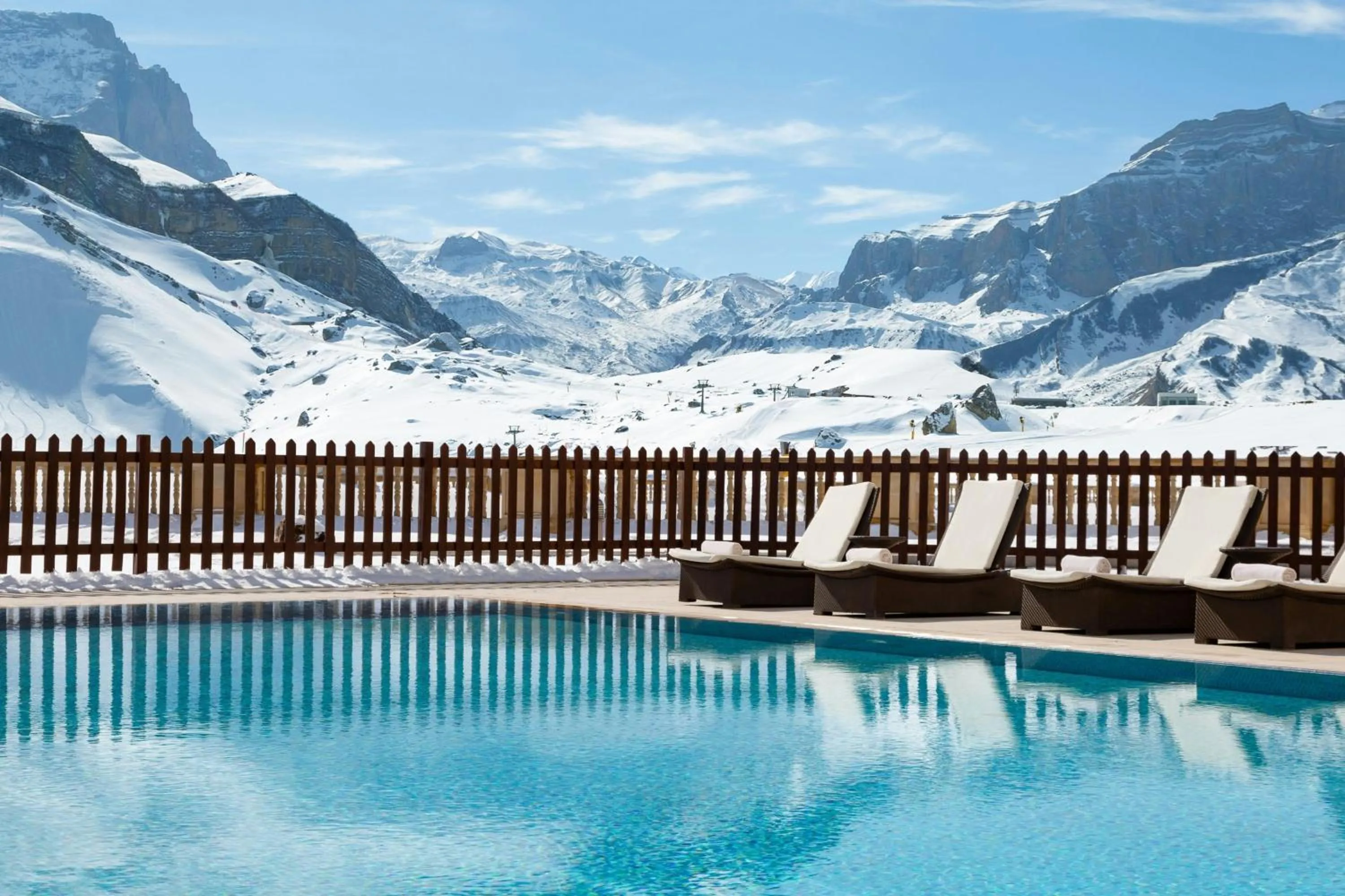 Swimming pool in Pik Palace, Shahdag, Autograph Collection