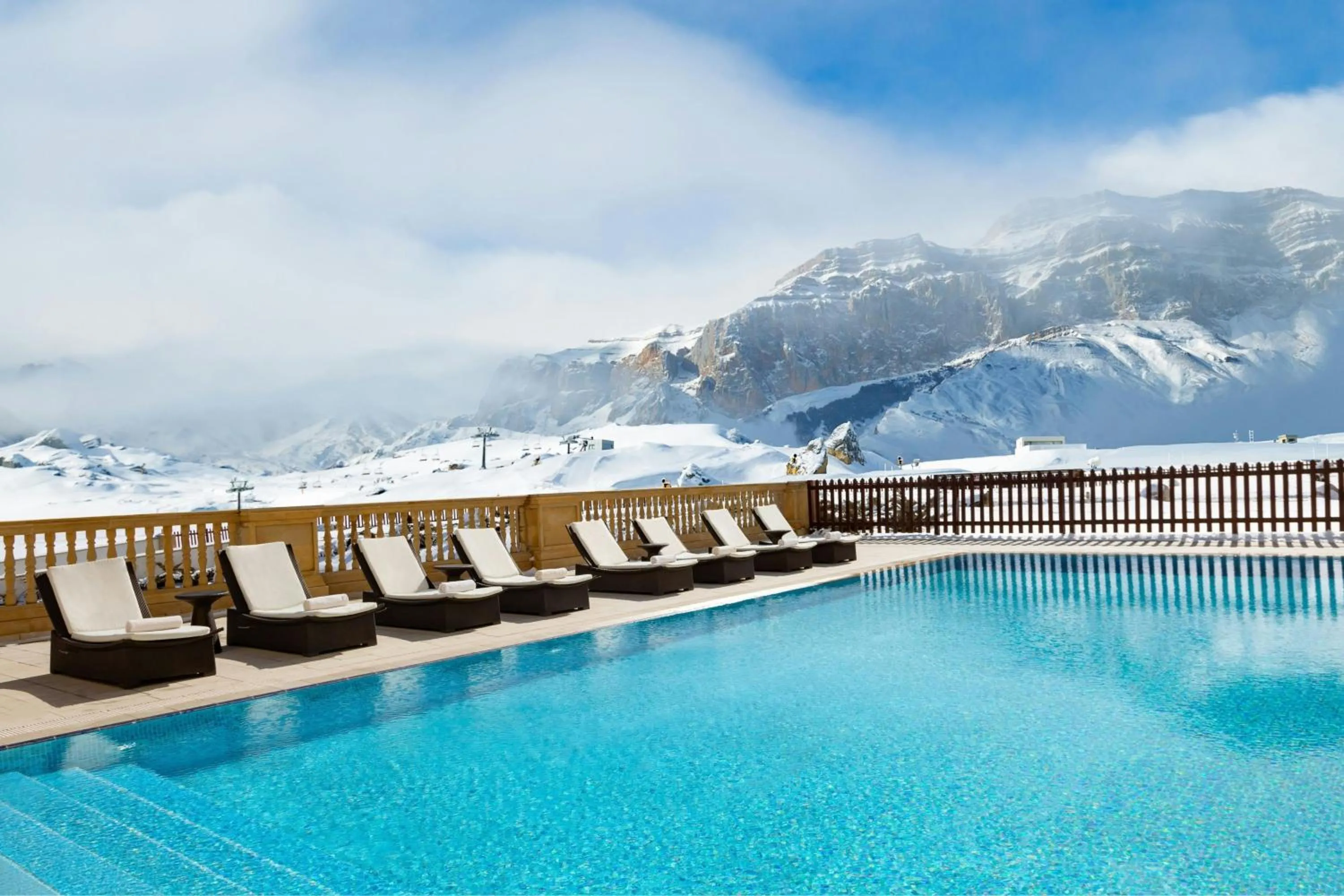 Swimming pool in Pik Palace, Shahdag, Autograph Collection