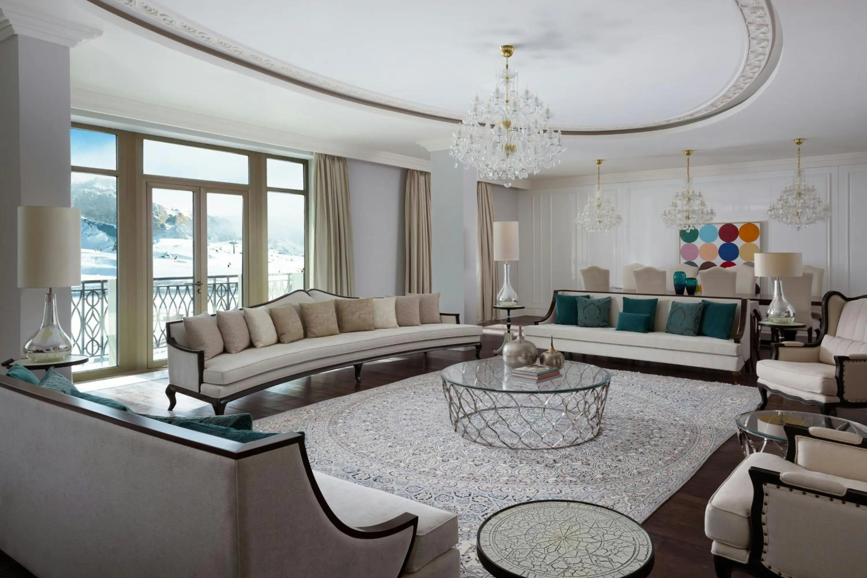 Living room in Pik Palace, Shahdag, Autograph Collection