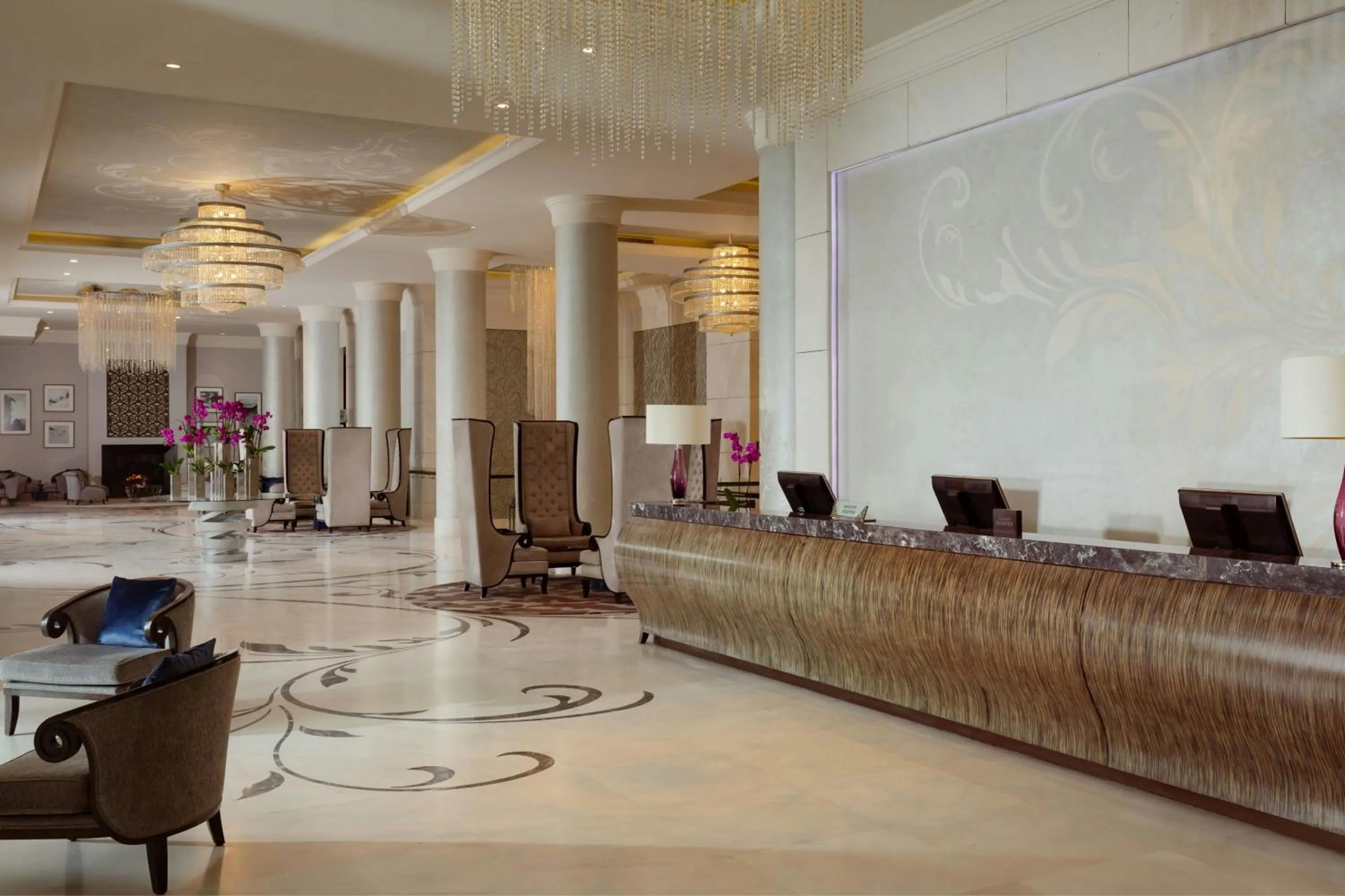 Lobby or reception in Pik Palace, Shahdag, Autograph Collection