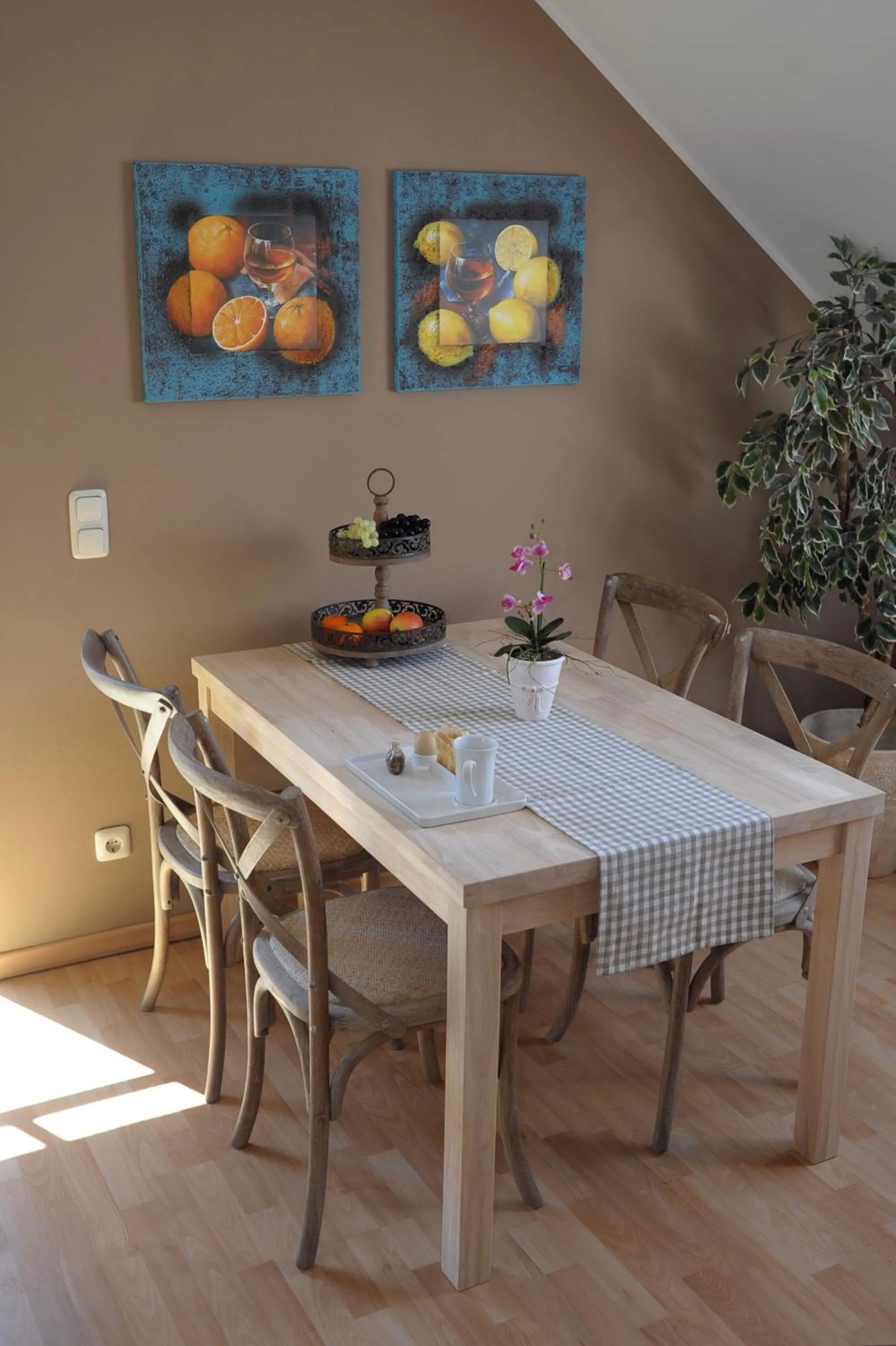 Kitchen or kitchenette in Ferienwohnung Landfein Schalkenmehren