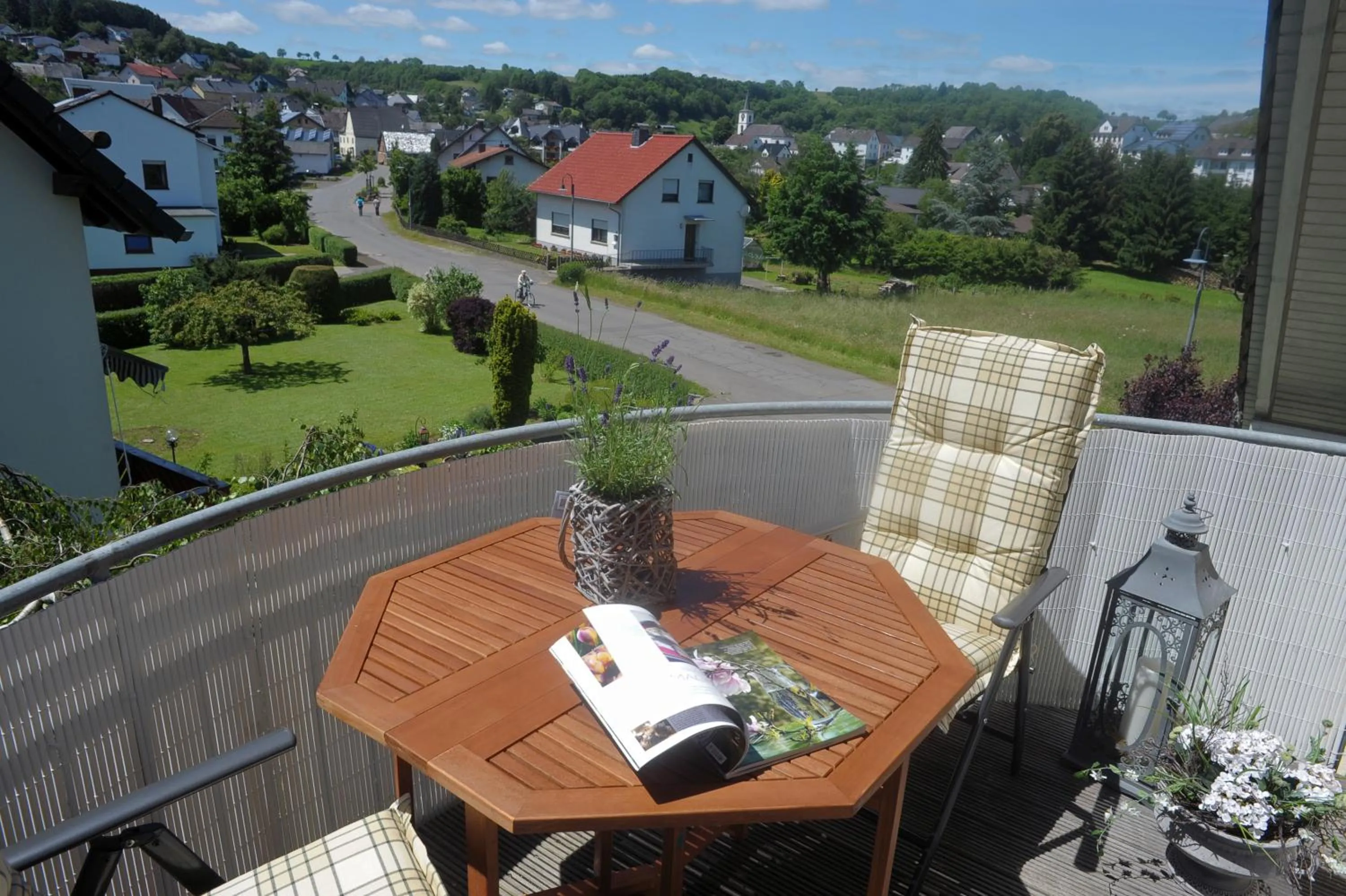Bird's eye view in Ferienwohnung Landfein Schalkenmehren