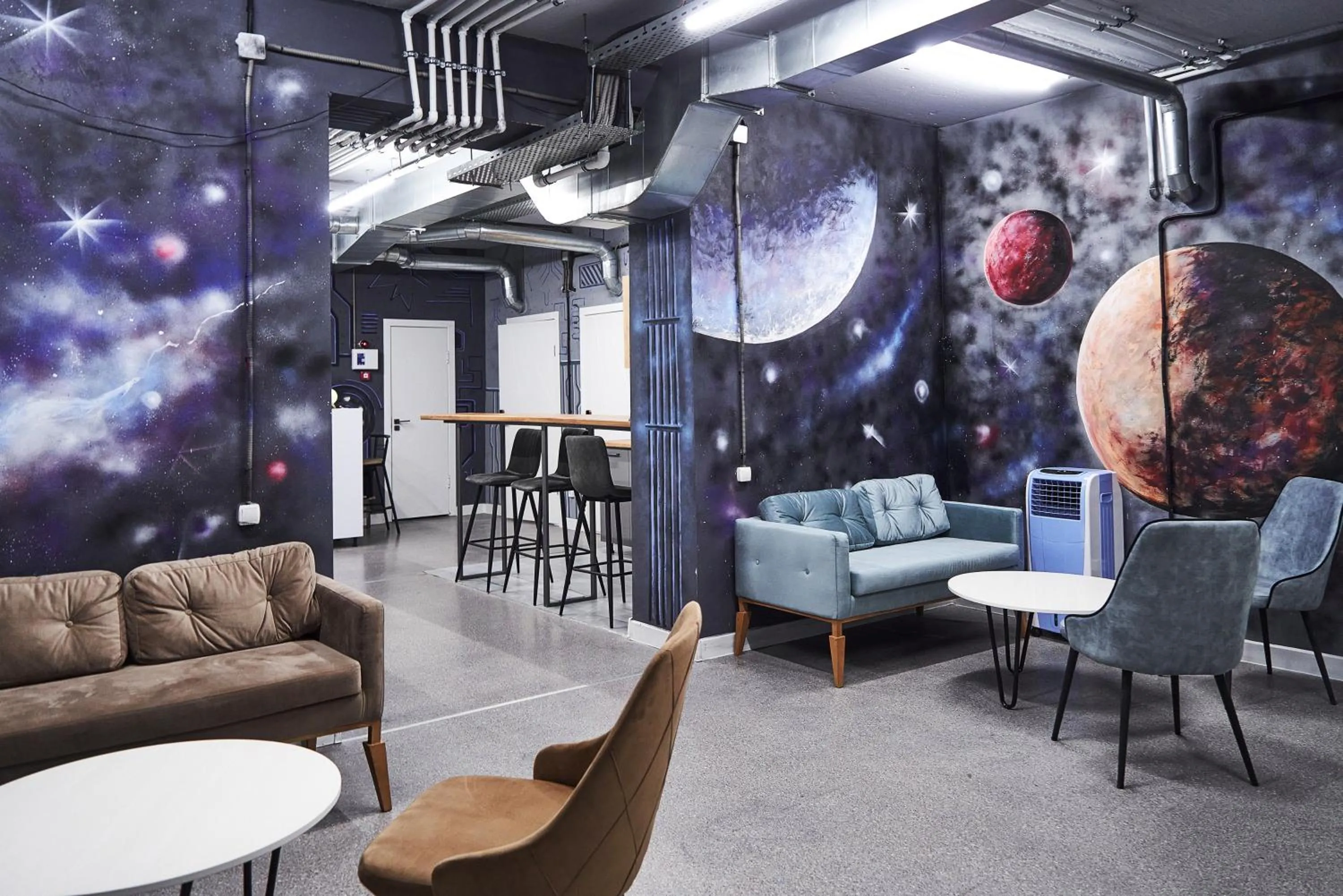 Living room in Gagarin Capsule Hotel