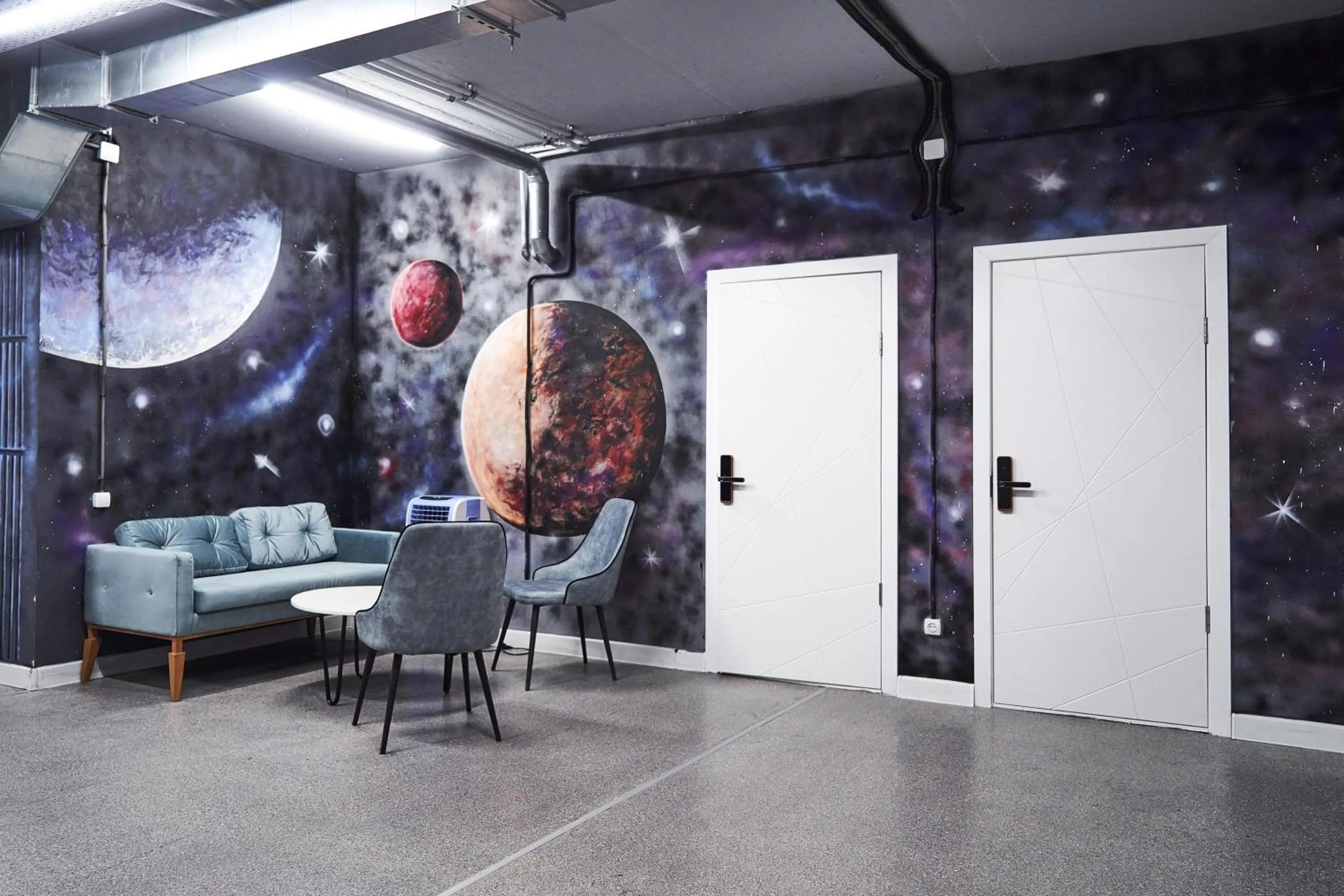 Living room in Gagarin Capsule Hotel