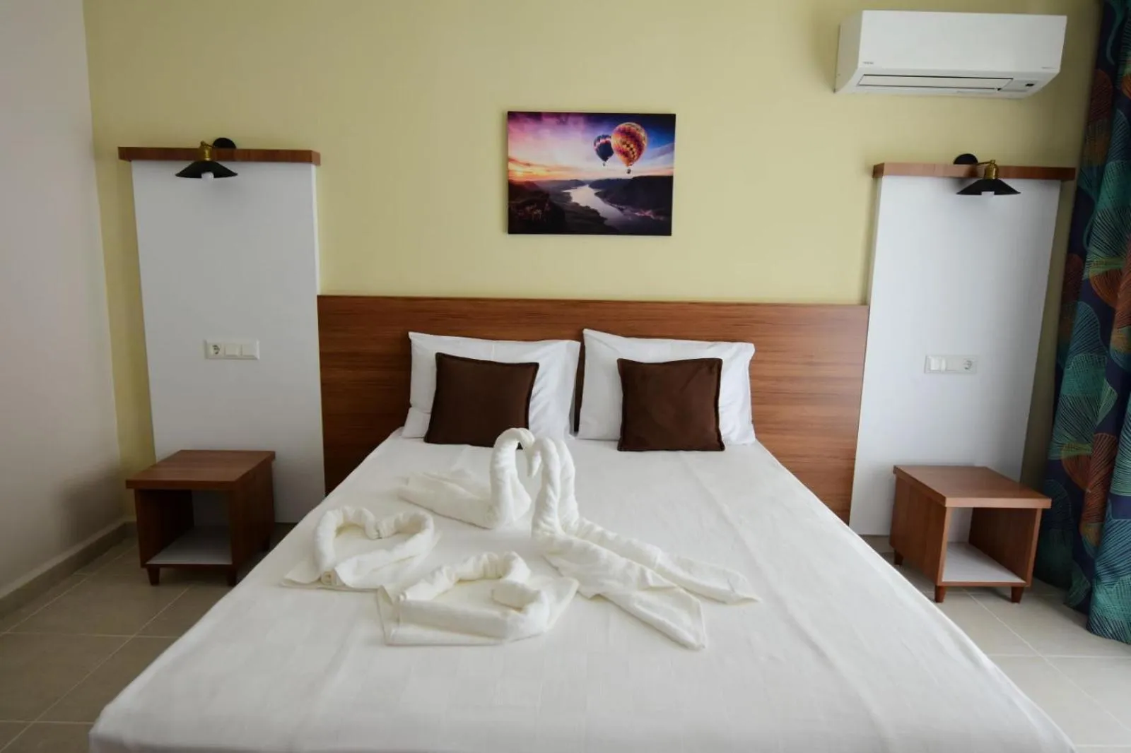 Bed in KALİYE ASPENDOS HOTEL