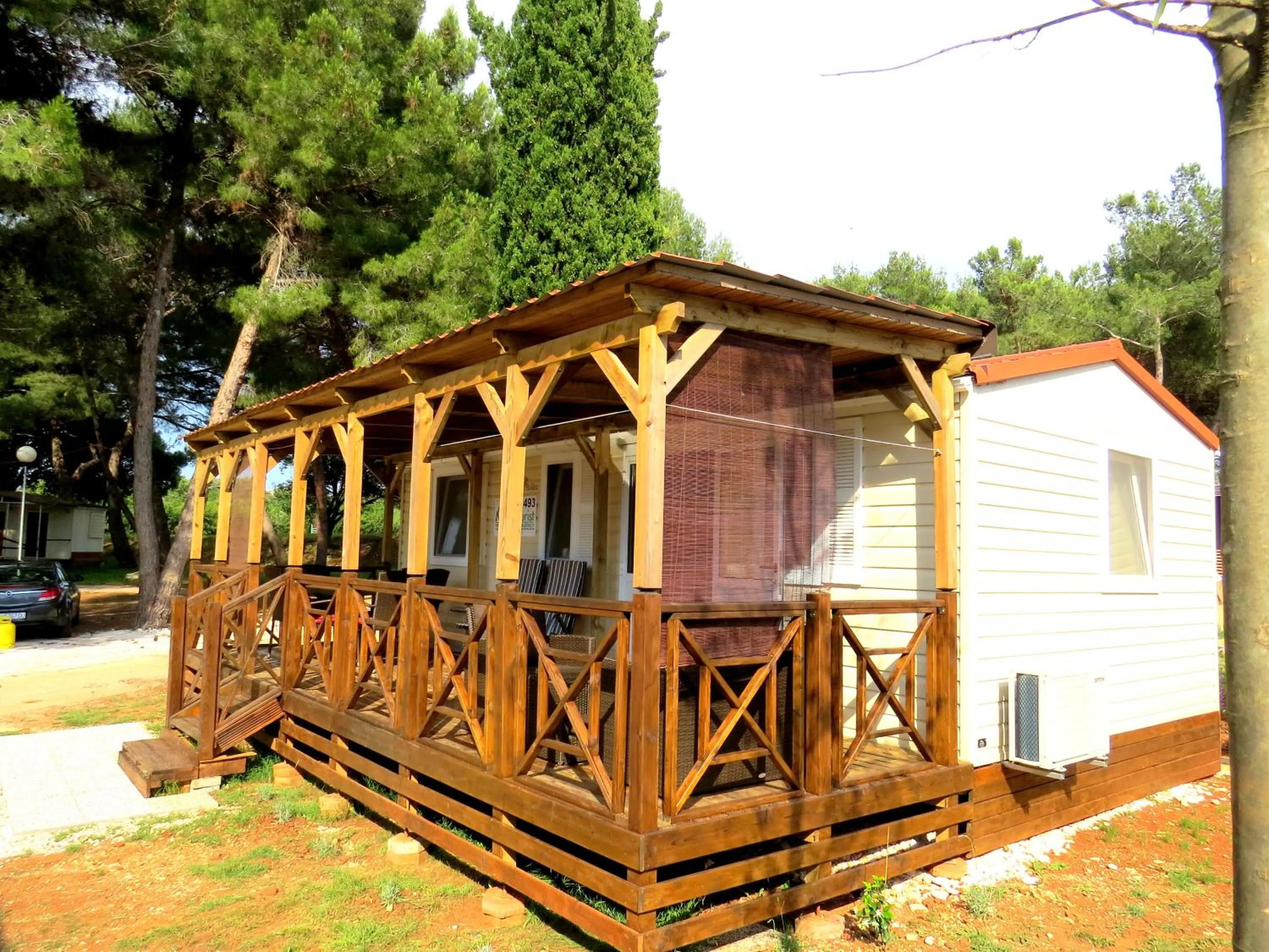 Balcony/Terrace in Camping Media Mobile Homes in Brioni Sunny Camping