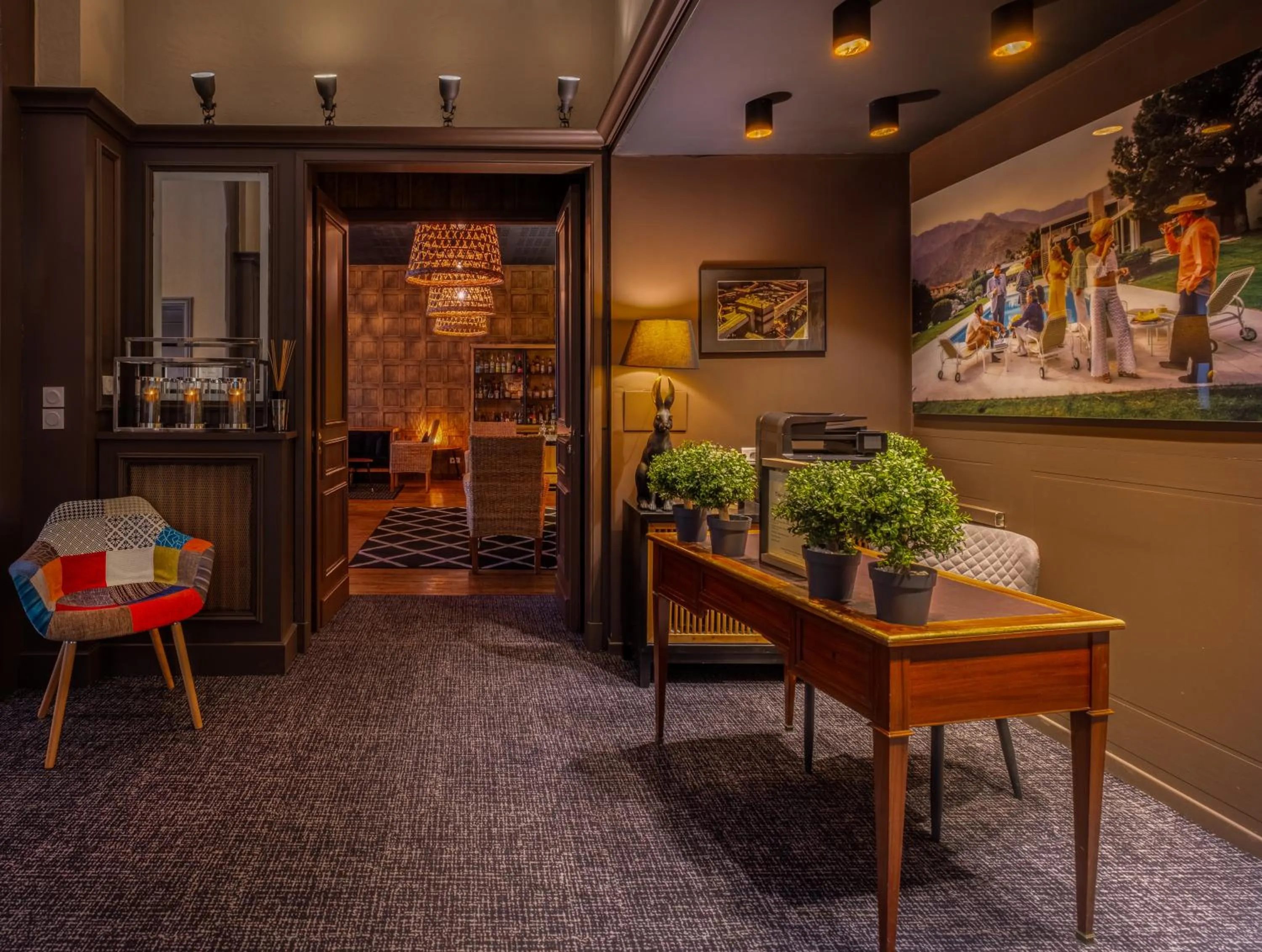 Lobby or reception in Nouvel Hôtel & Appartements