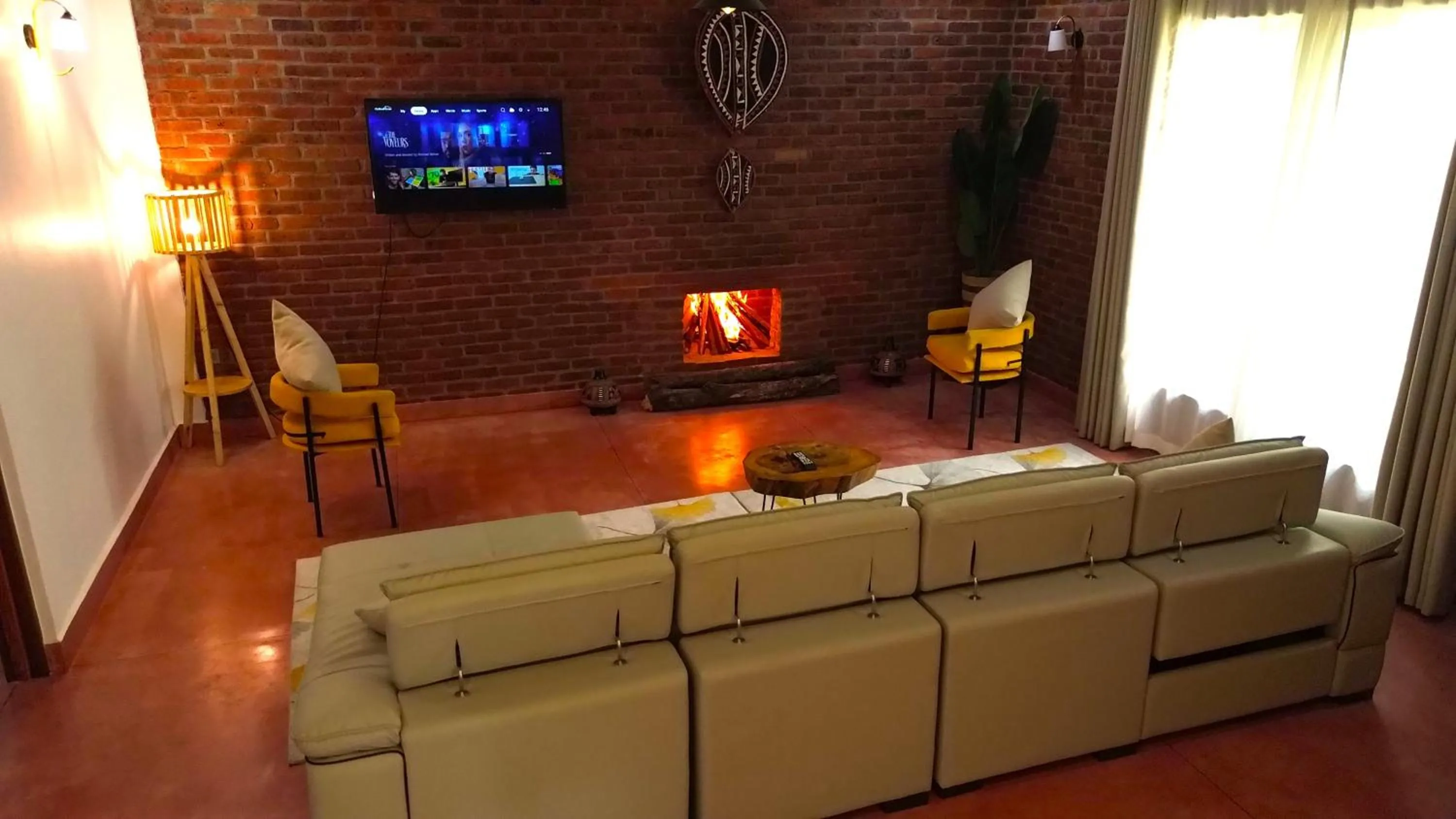 fireplace in Kerama Silent Lodge