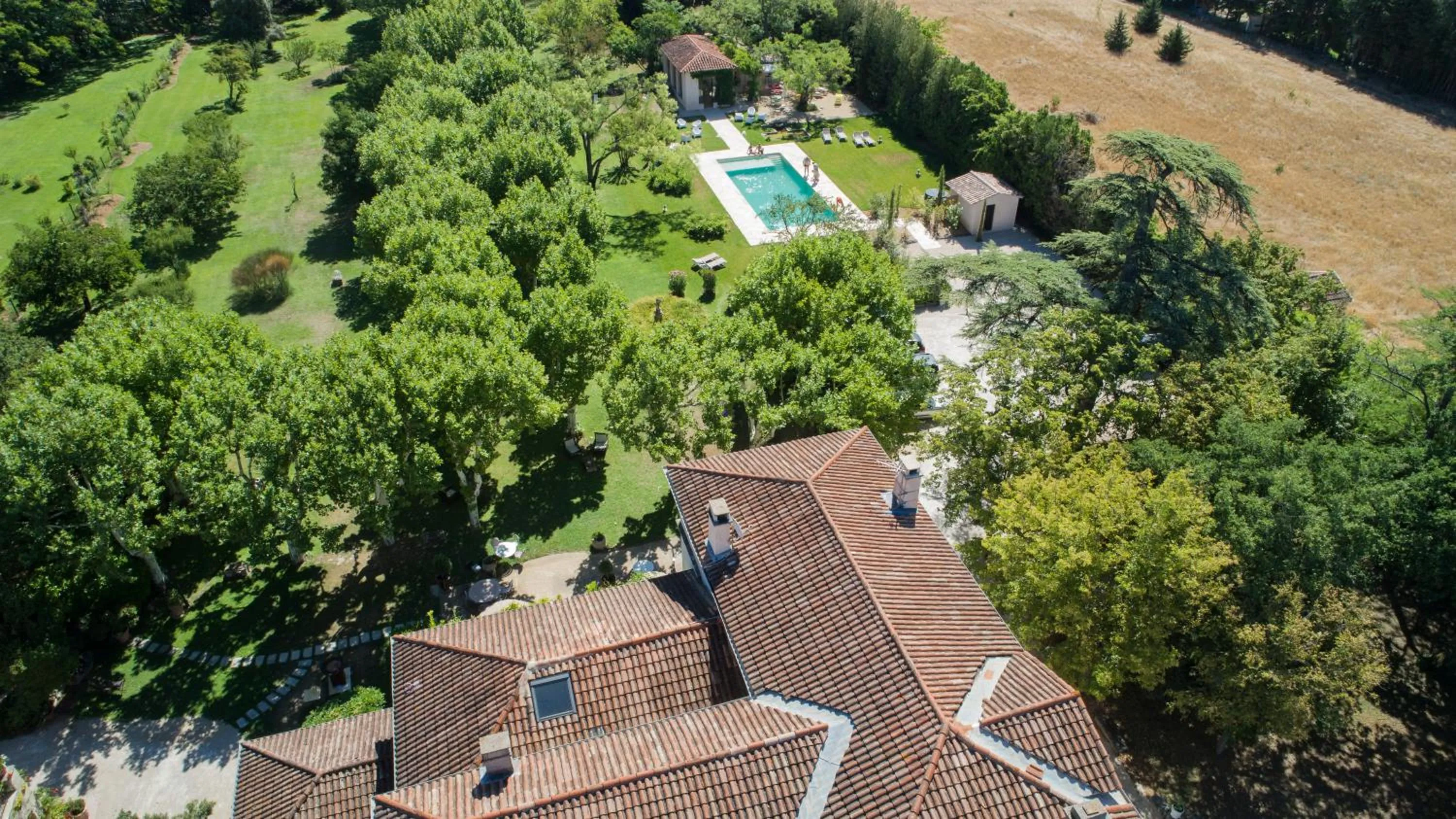 Bird's eye view in Demeures et Châteaux Hôtel L'Hermitage