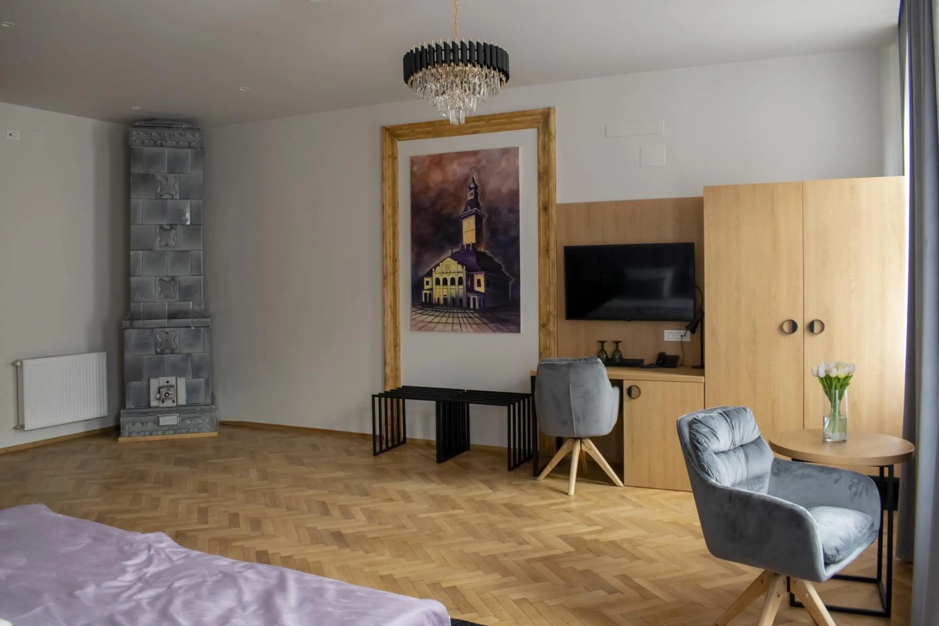 Seating area, Bed in Prinz Gregor