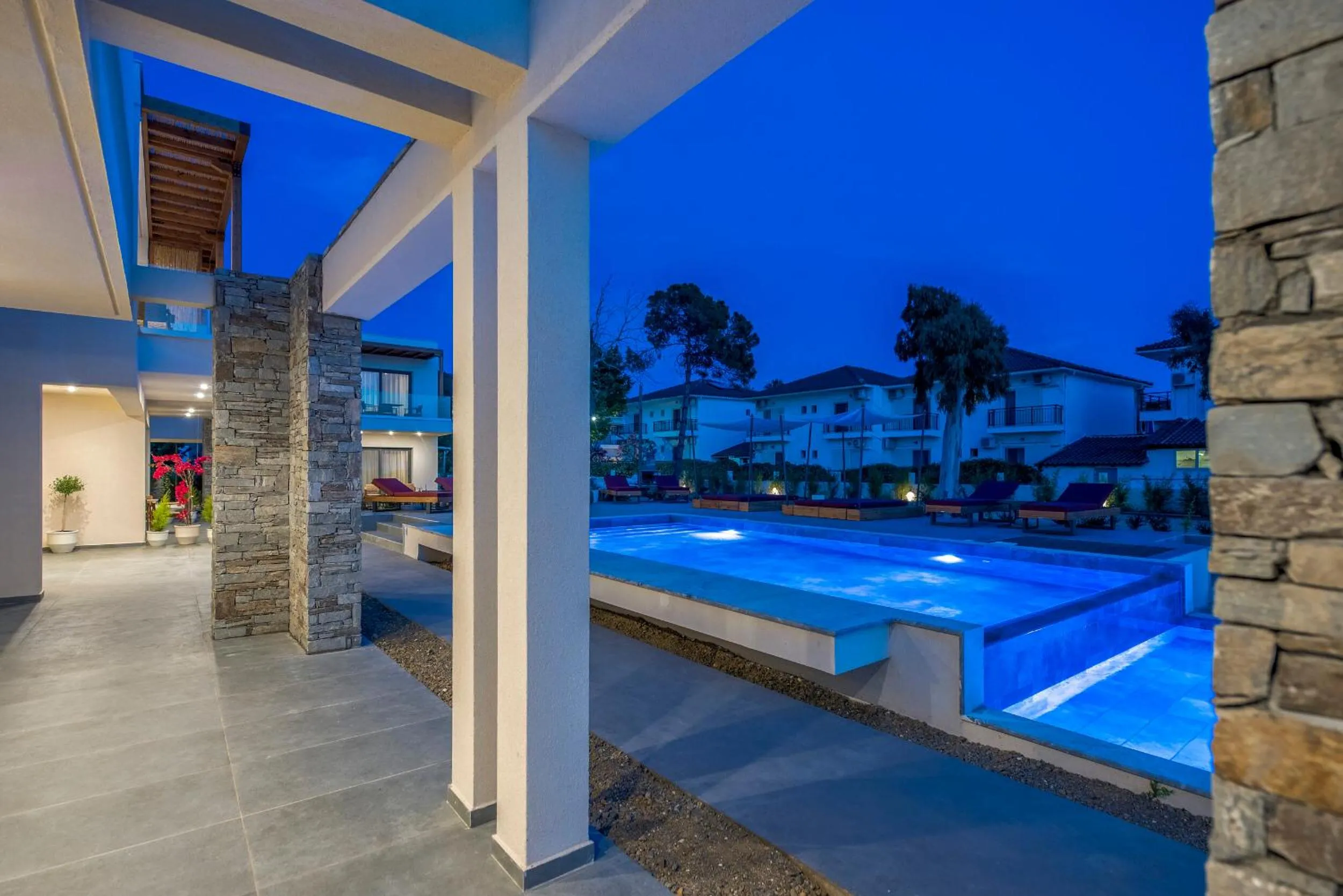 Pool view in Amyntas Seafront Hotel