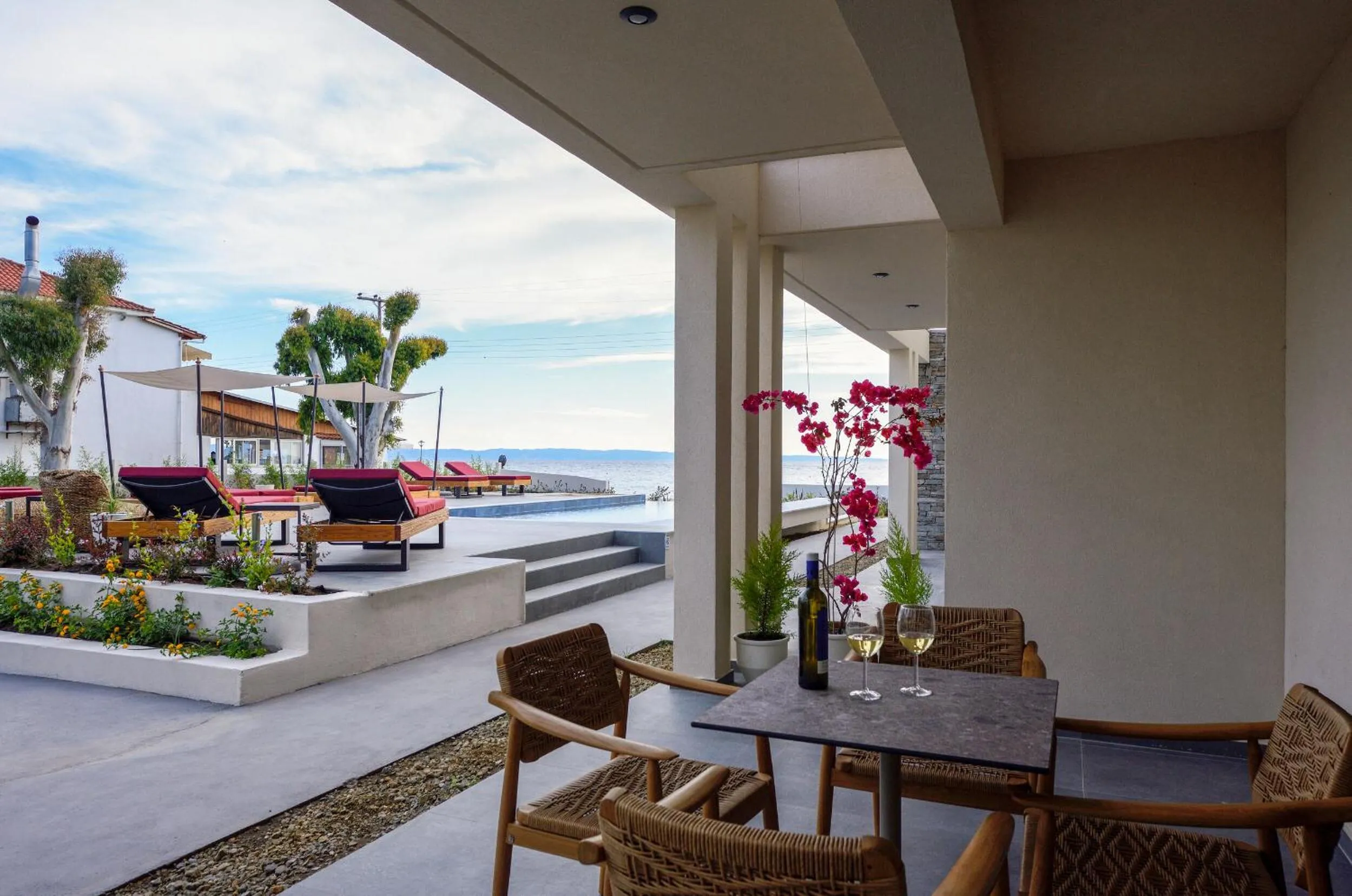 Patio in Amyntas Seafront Hotel
