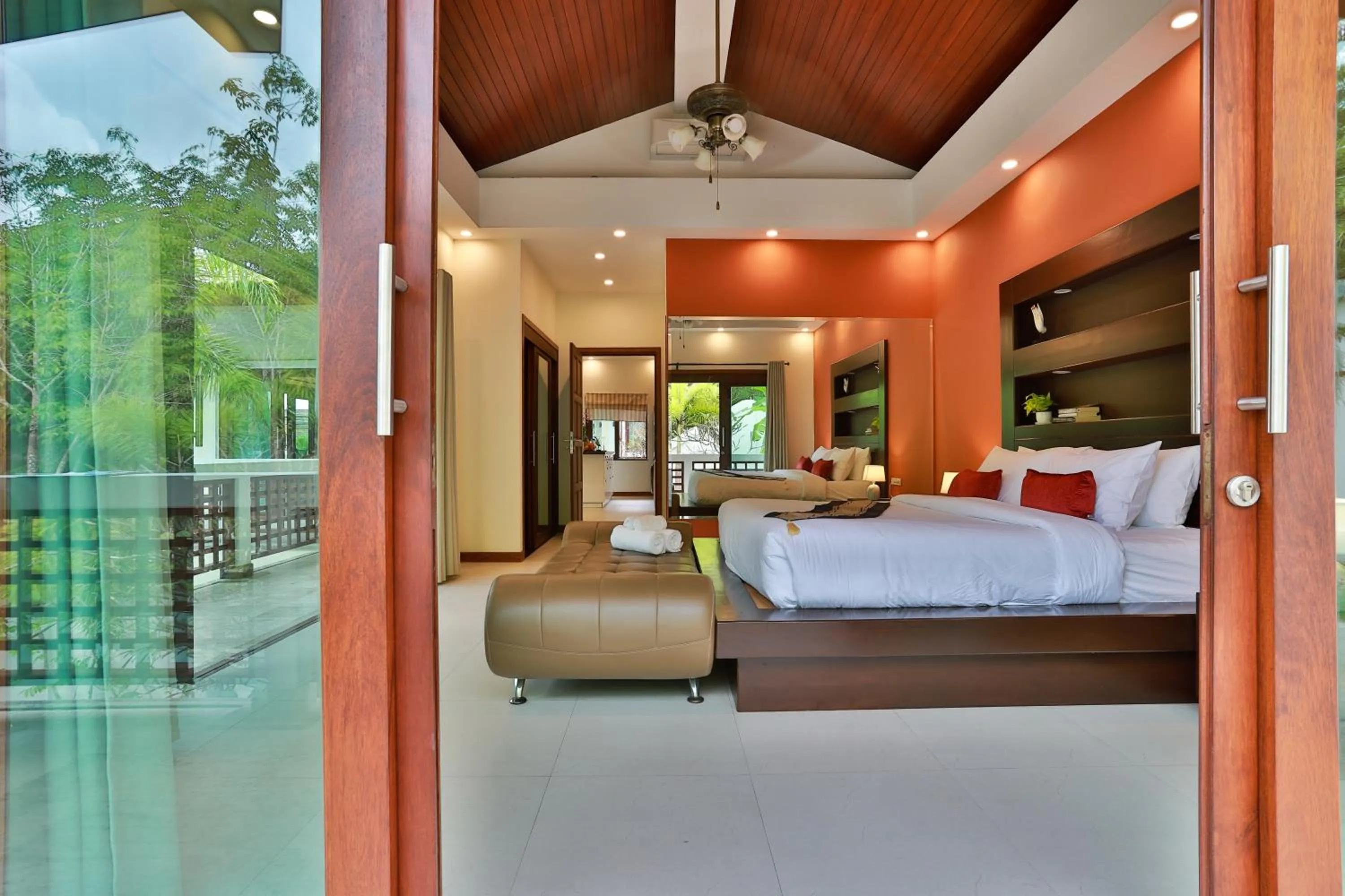 Balcony/Terrace, Bed in Cliff Haven Villa Krabi
