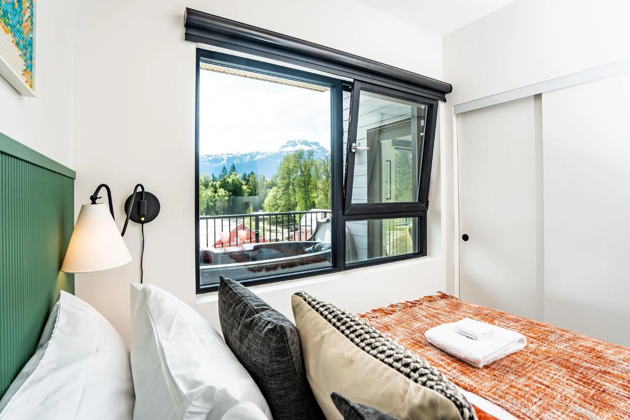 Bed in The Ski Shanty by Revelstoke Vacations