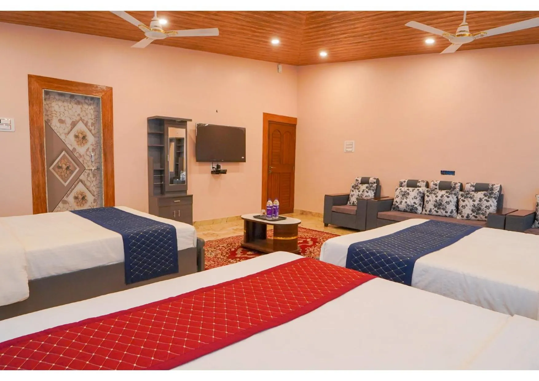 Bed in Saanjh Riverside Resort