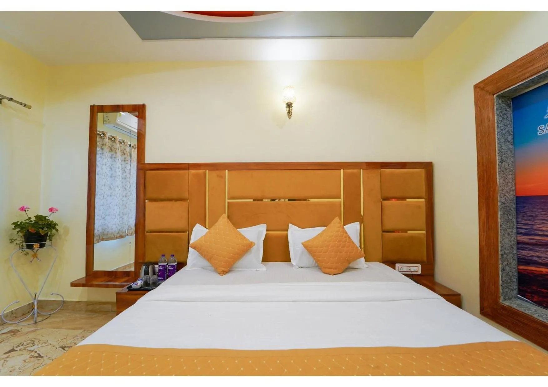Bed in Saanjh Riverside Resort