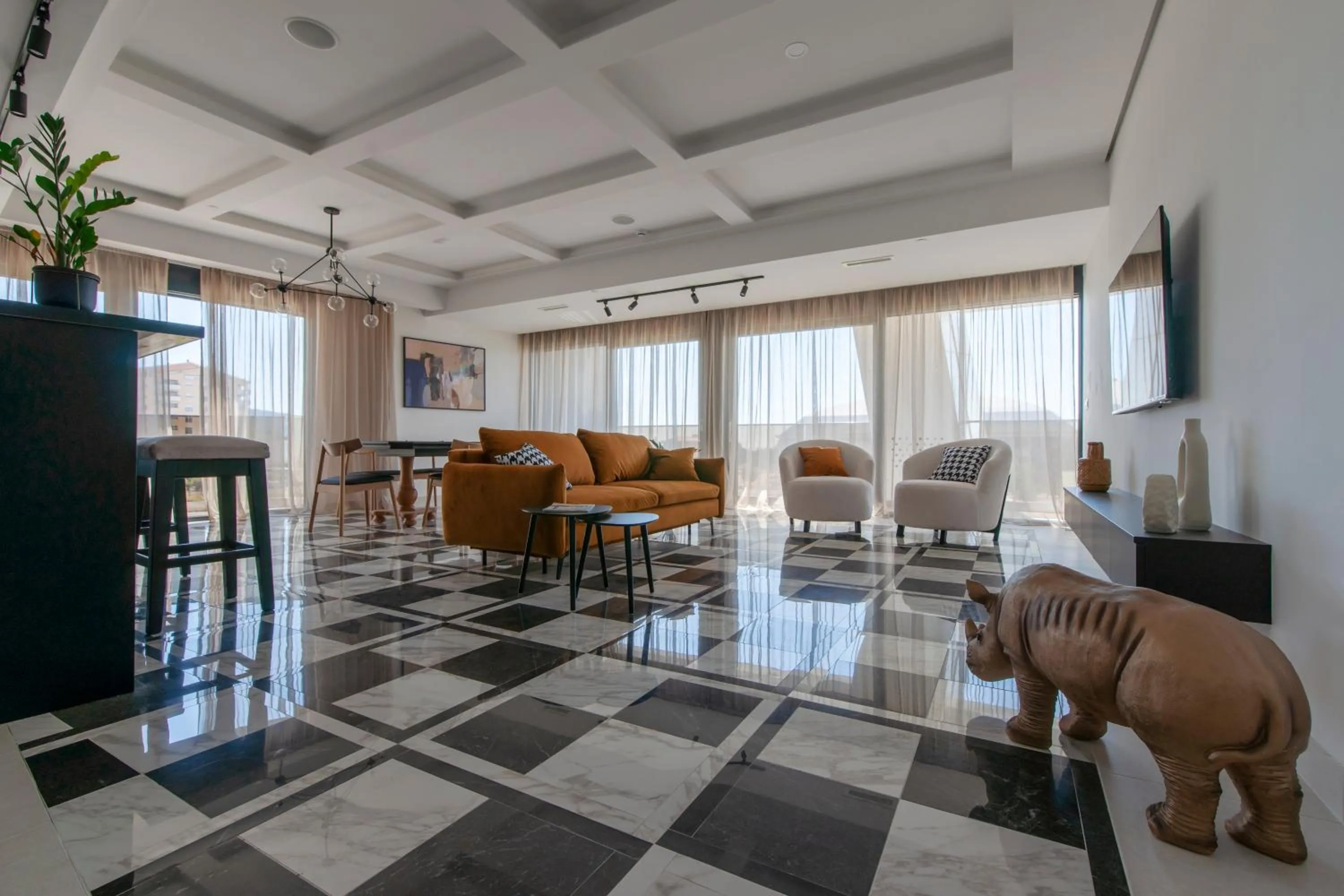 Living room in Soho Suites