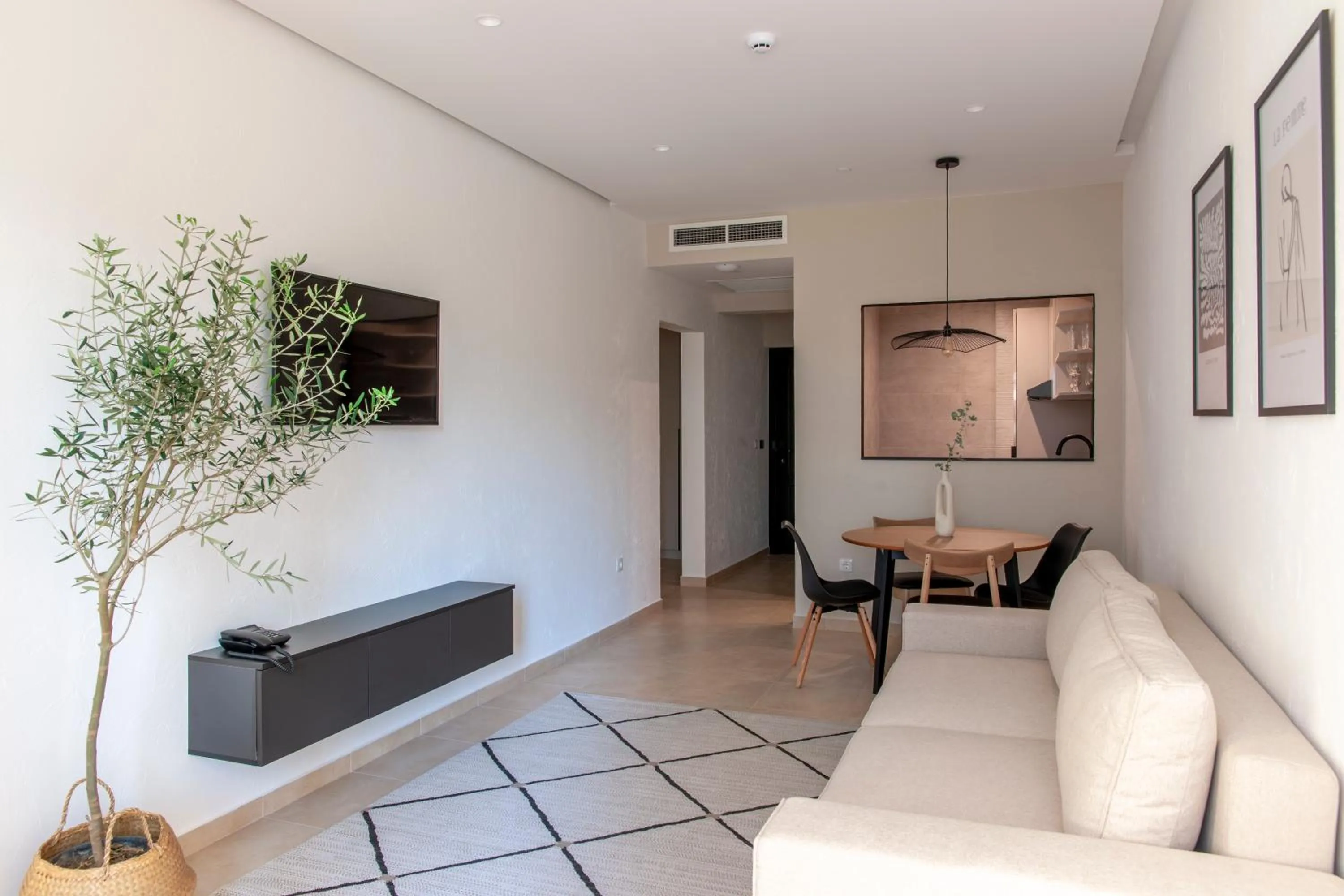 Living room in Soho Suites