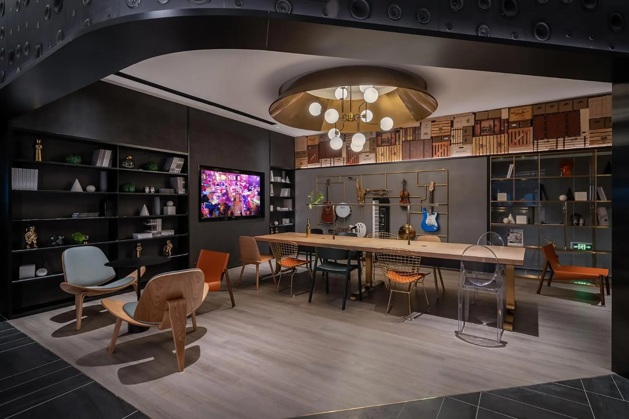 Communal lounge/ TV room in CitiGO Hotel Shenzhen Shekou Cruise Center Seaview Near Taizi Bay K11