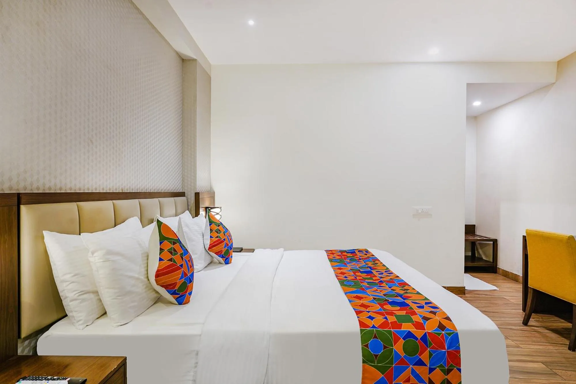 Bed in FabHotel Prime D Dev - Nr Vijayawada Club