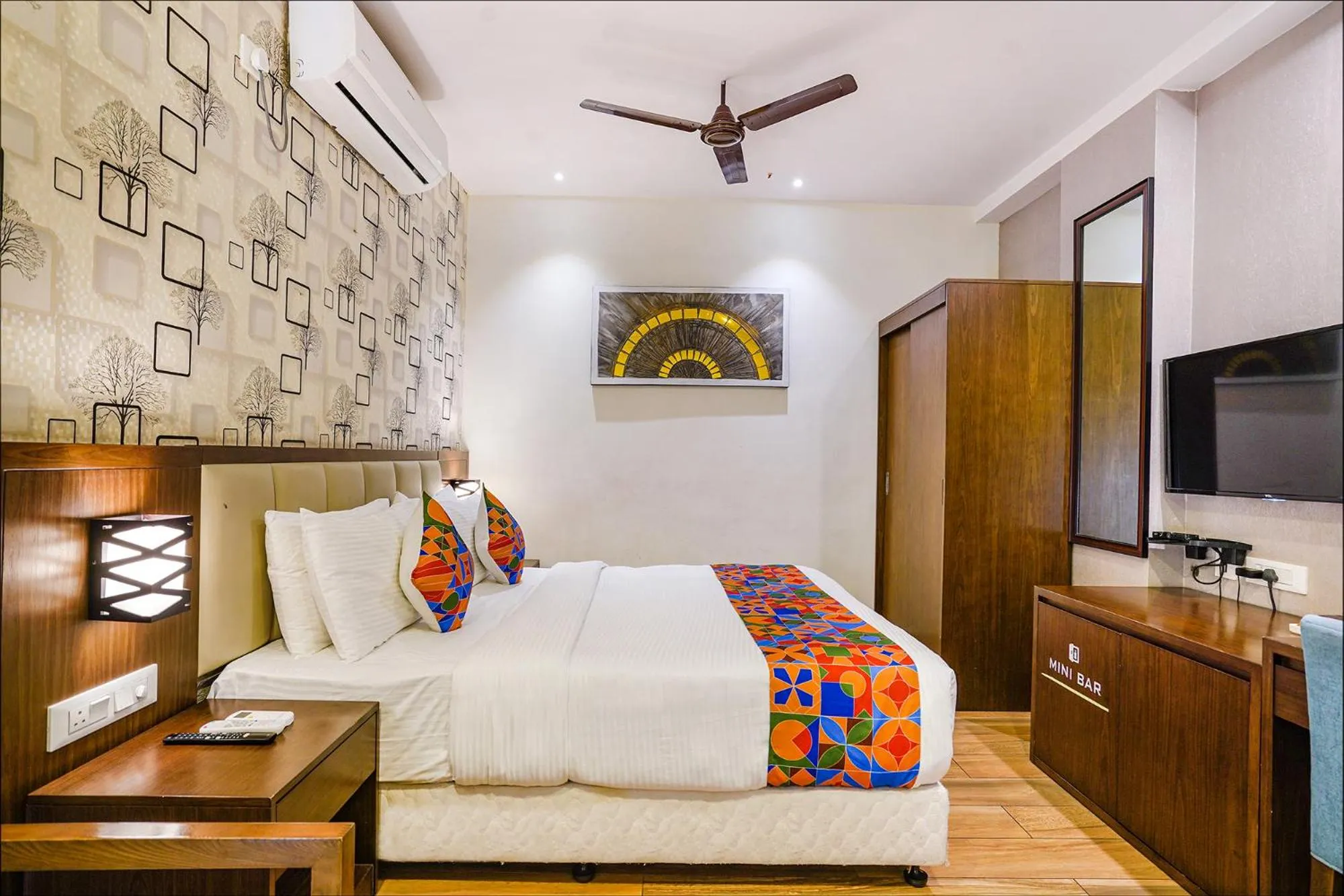 Bed in FabHotel Prime D Dev - Nr Vijayawada Club