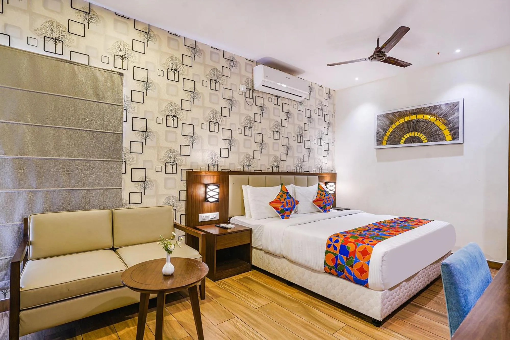 Bed in FabHotel Prime D Dev - Nr Vijayawada Club