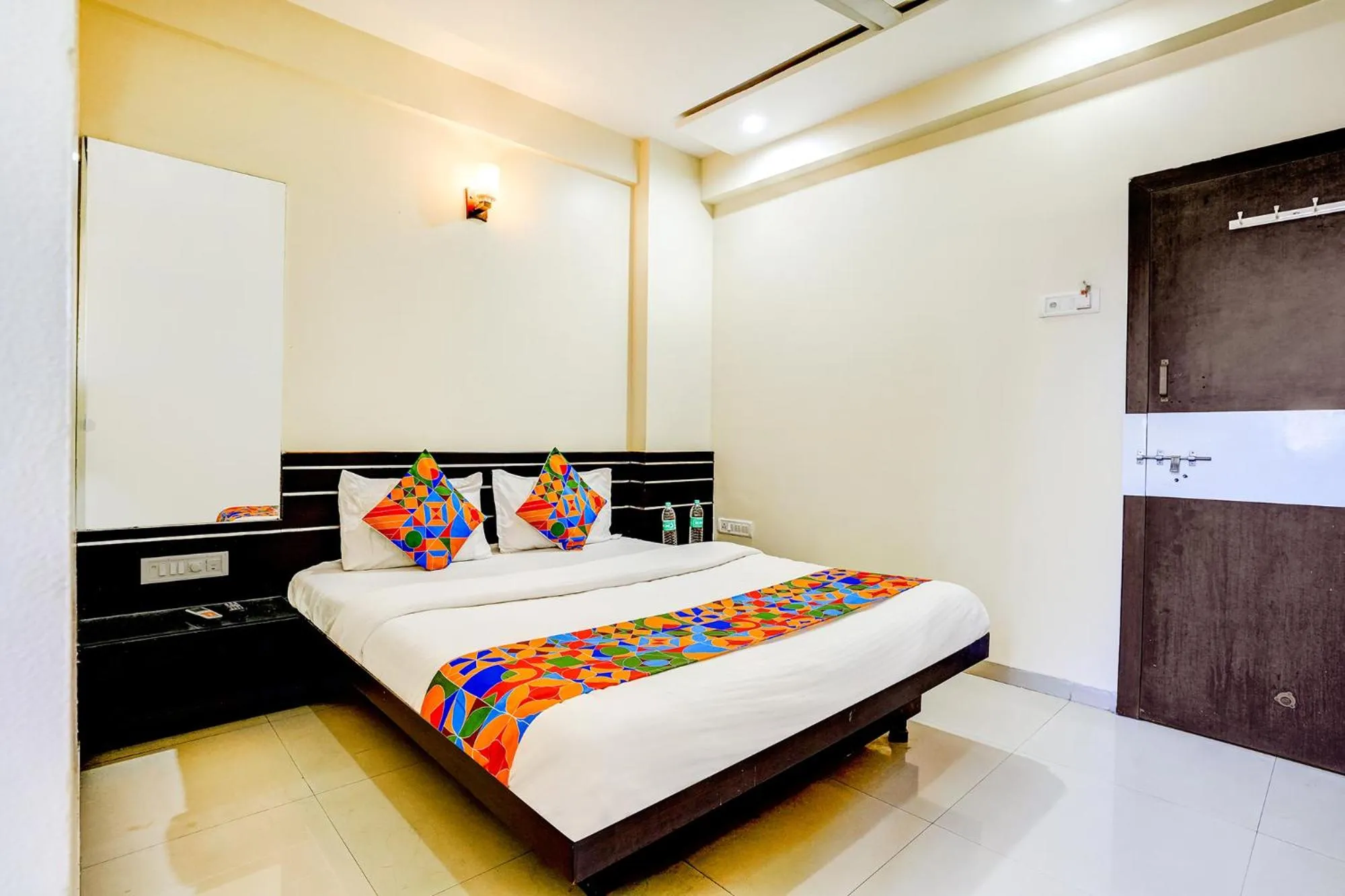 Living room, Bed in FabHotel Sai Govind