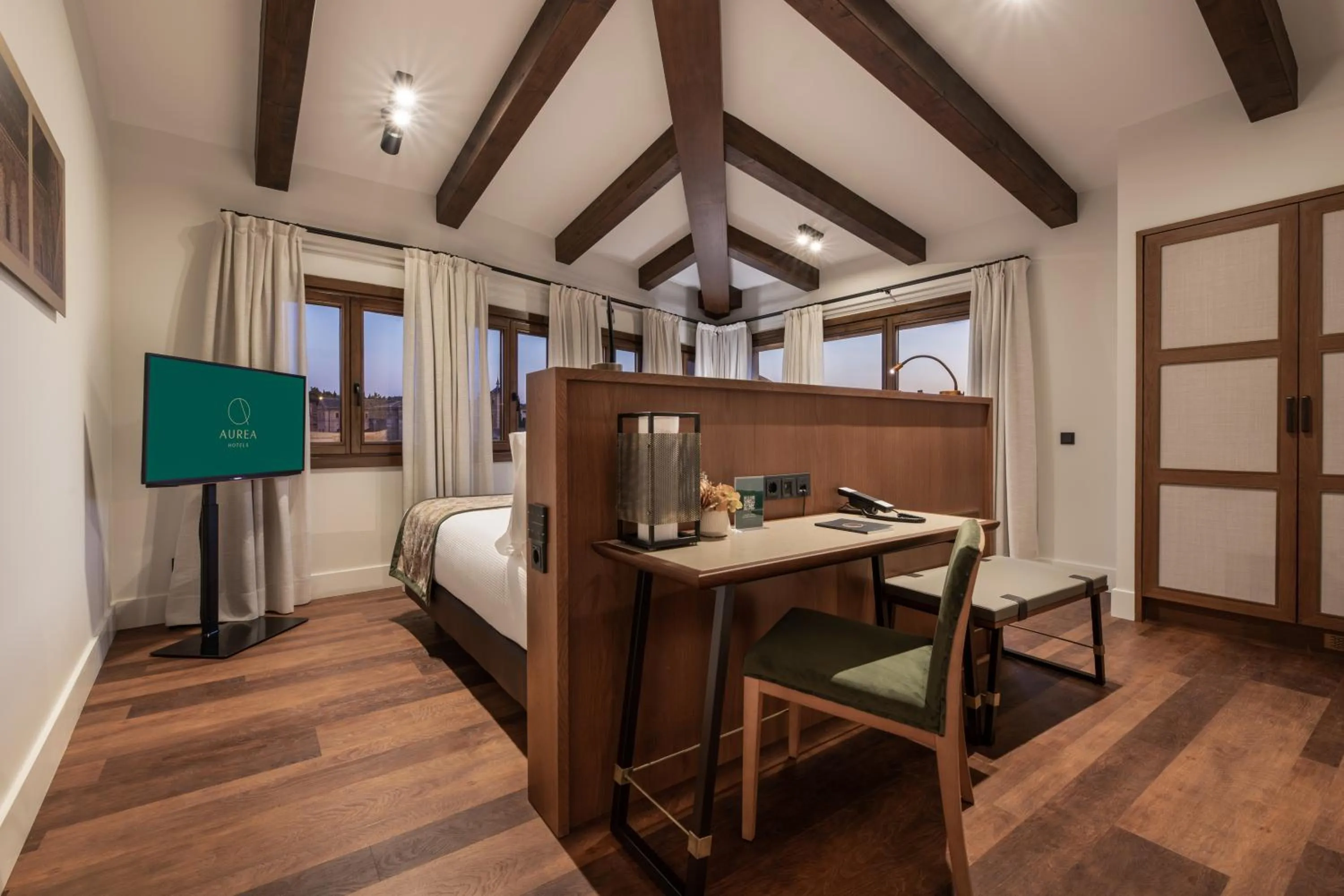 Bedroom, Bed in Áurea Toledo by Eurostars Hotel company