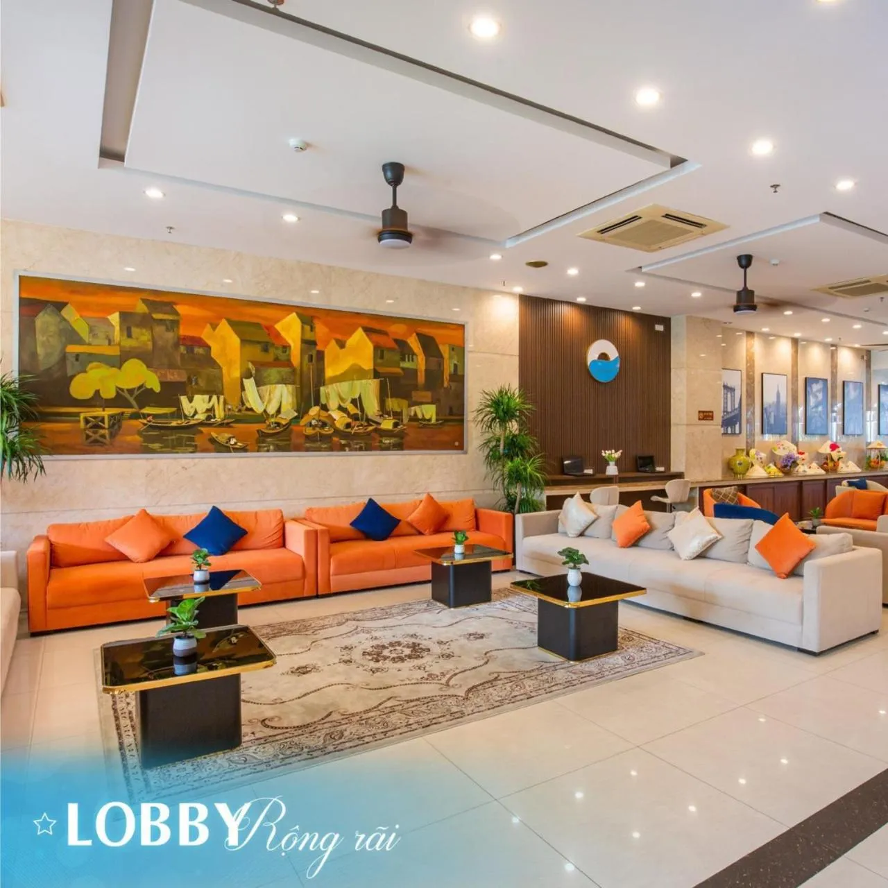 Lobby or reception in SeaFront Hotel DaNang