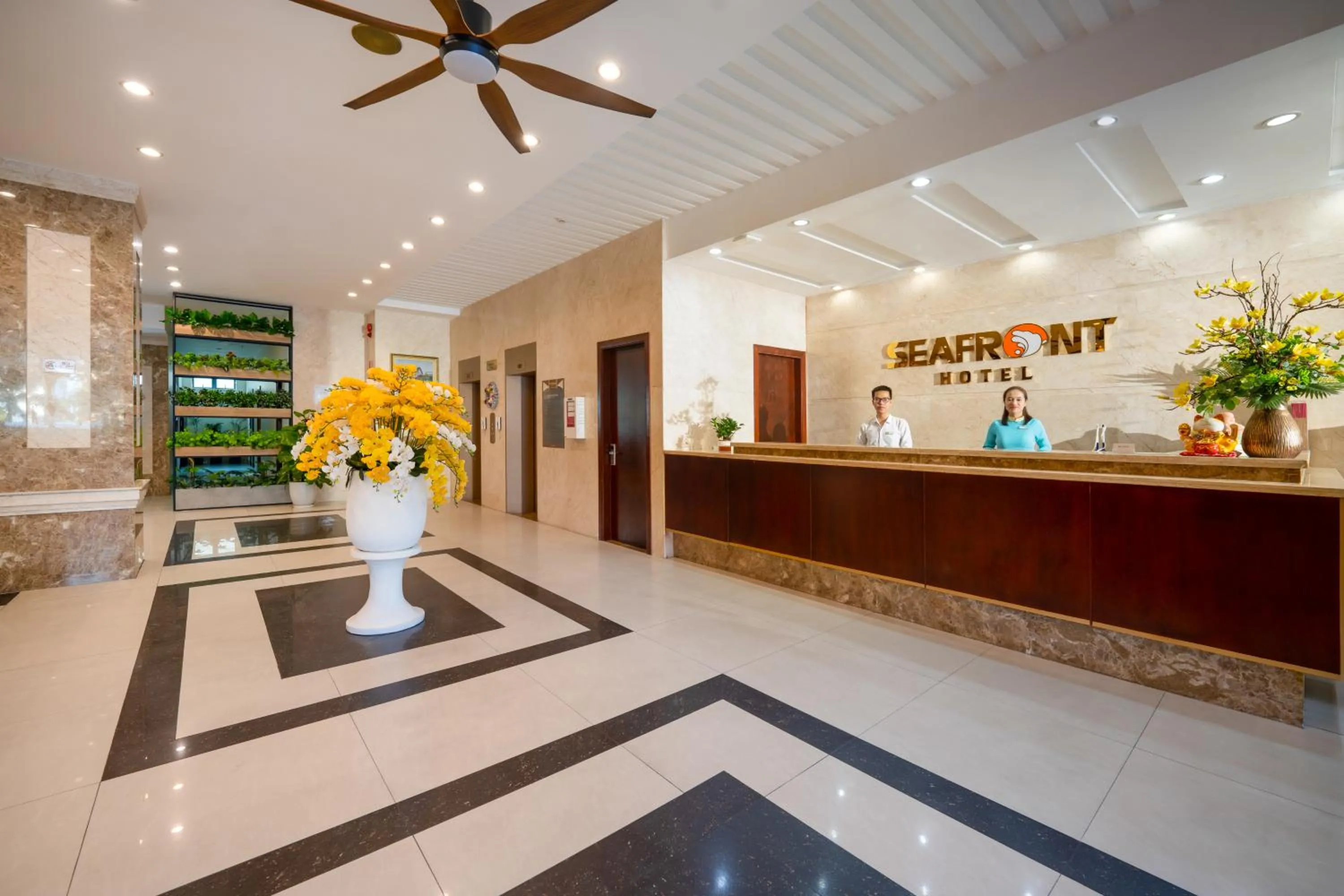 Lobby or reception in SeaFront Hotel DaNang